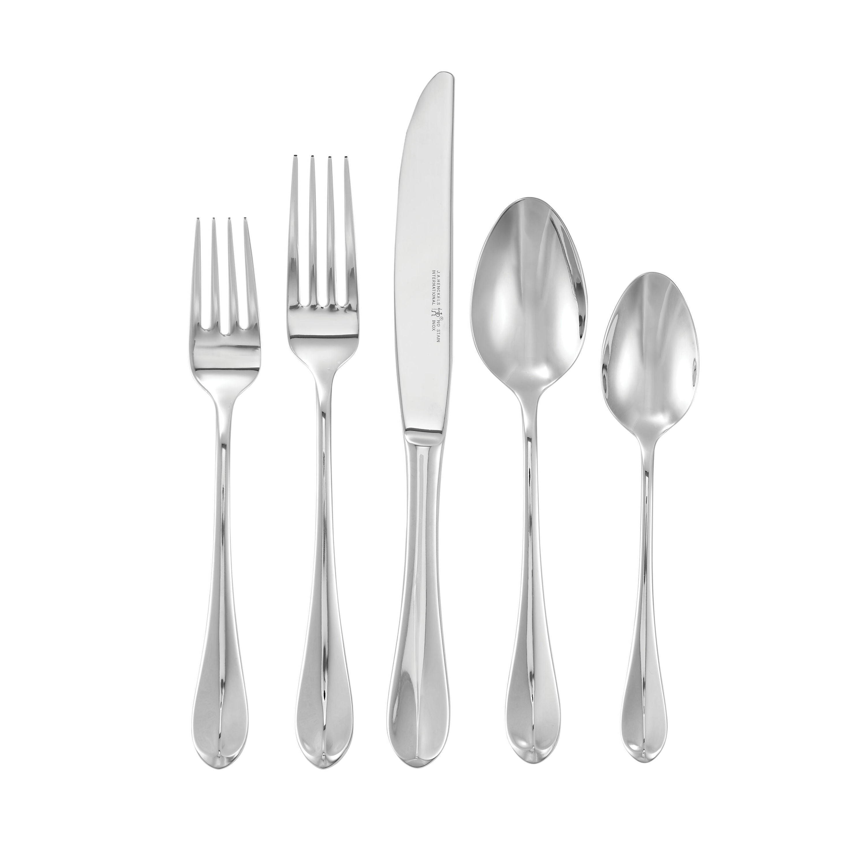 HENCKELS Allegro 45pc Flatware Set - 18/10 Stainless Steel-Flatware Set-DECOROLALA