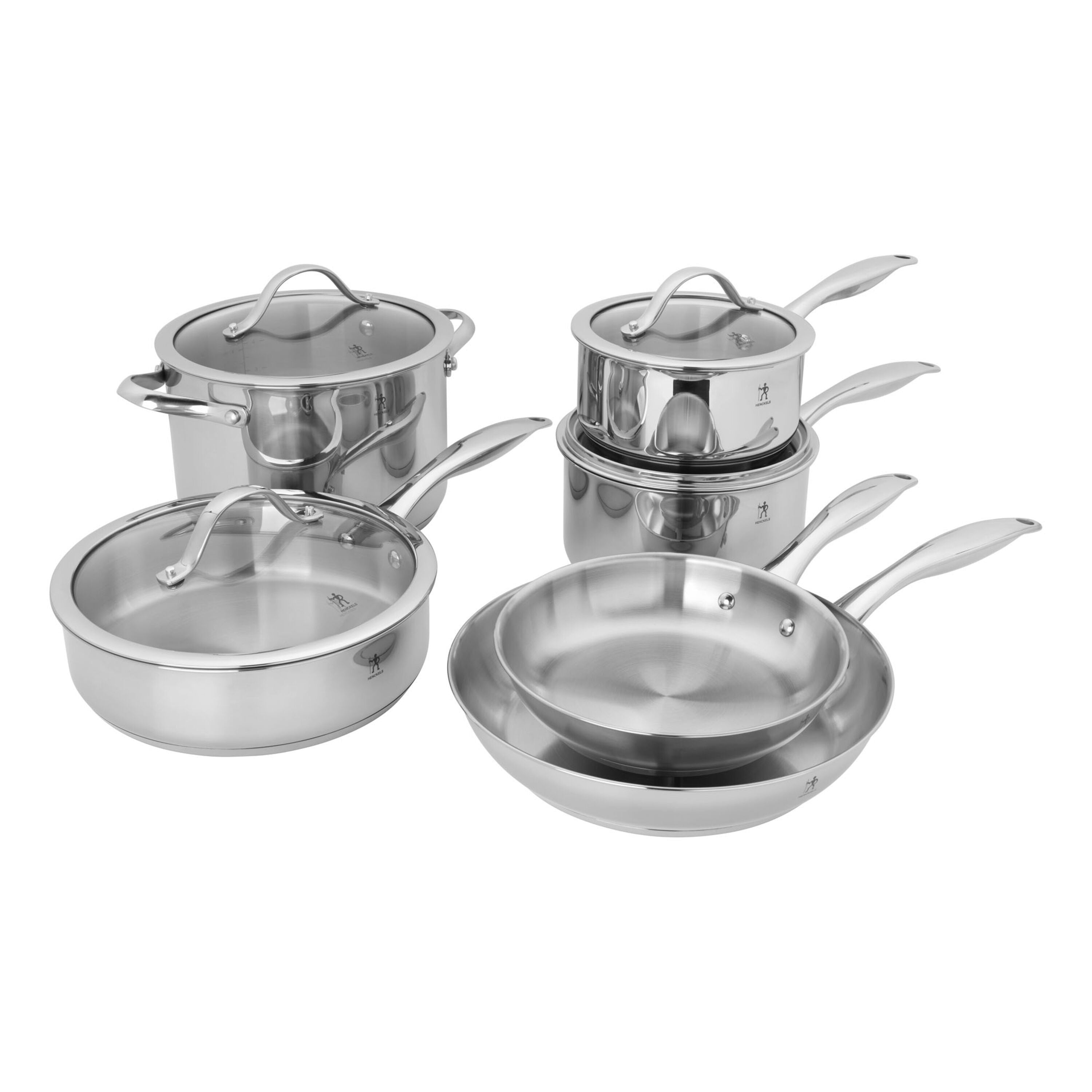HENCKELS Aragon 10 Piece Stainless Steel Cookware Set-DECOROLALA