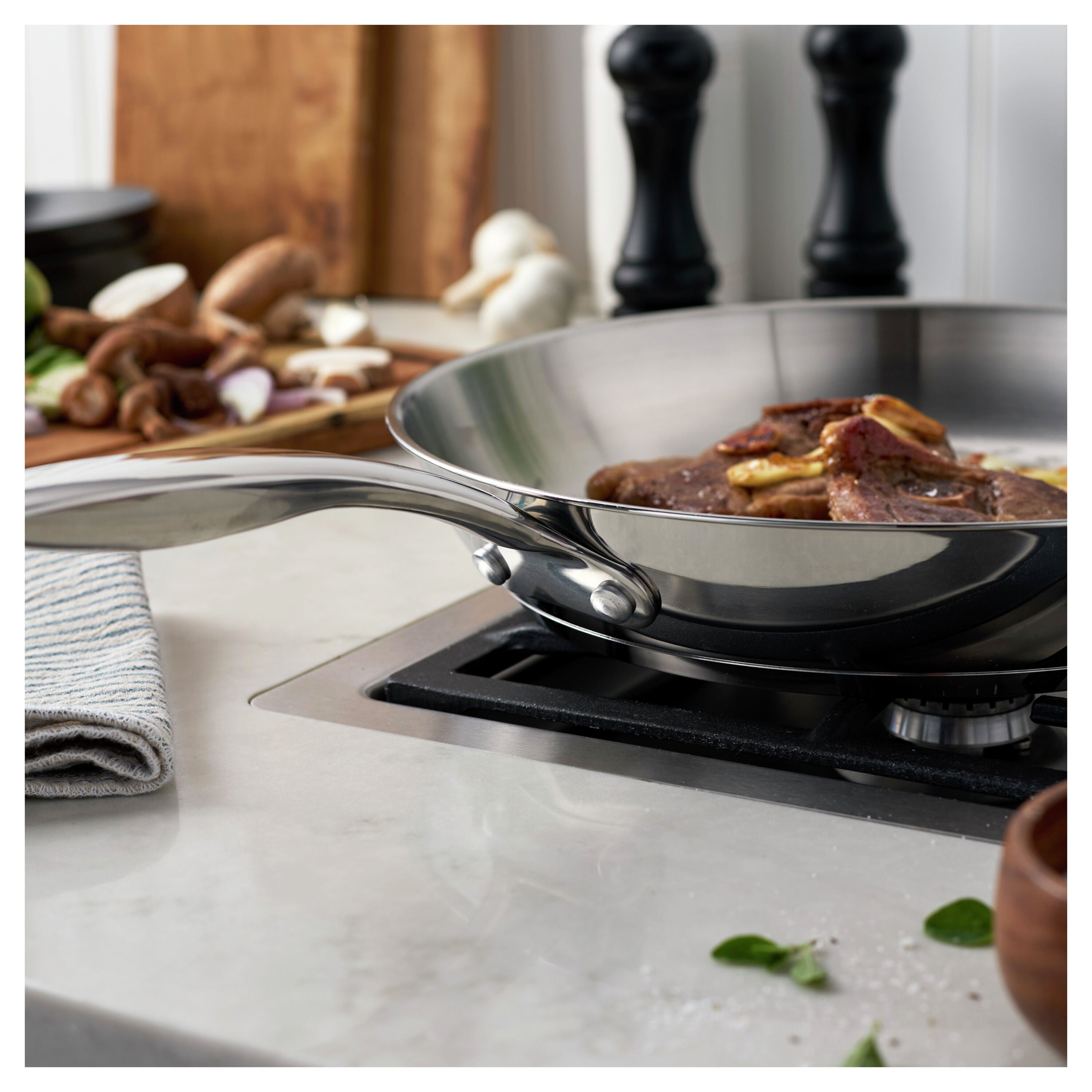 HENCKELS Aragon 12" Stainless Steel Frying Pan-Frying Pan-DECOROLALA