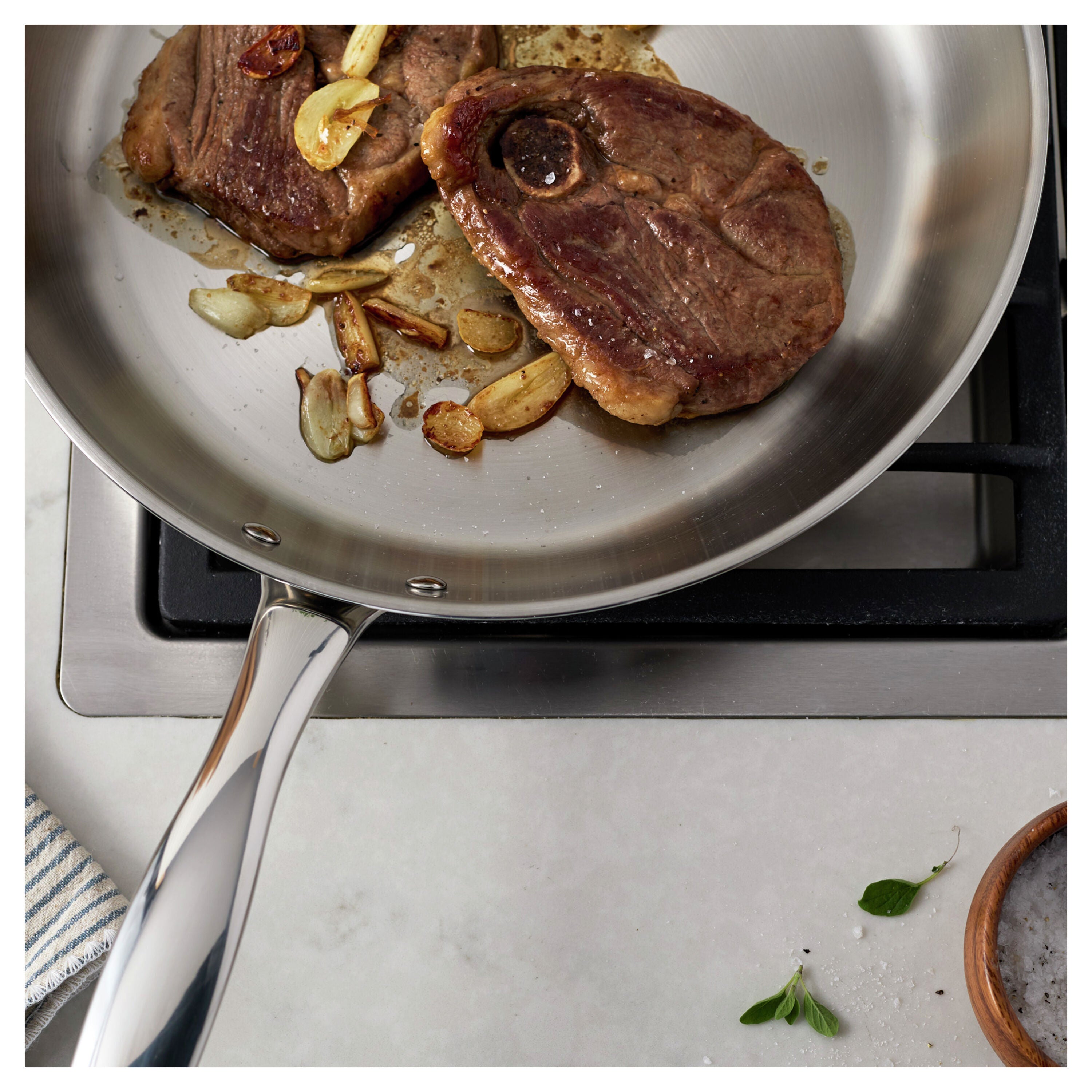 HENCKELS Aragon 12" Stainless Steel Frying Pan-Frying Pan-DECOROLALA