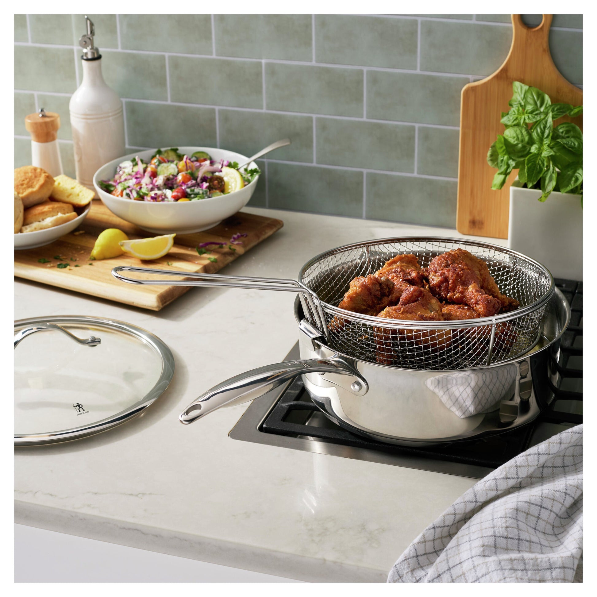 HENCKELS Aragon 28cm Stainless Steel Saute Pan-Cookware-DECOROLALA
