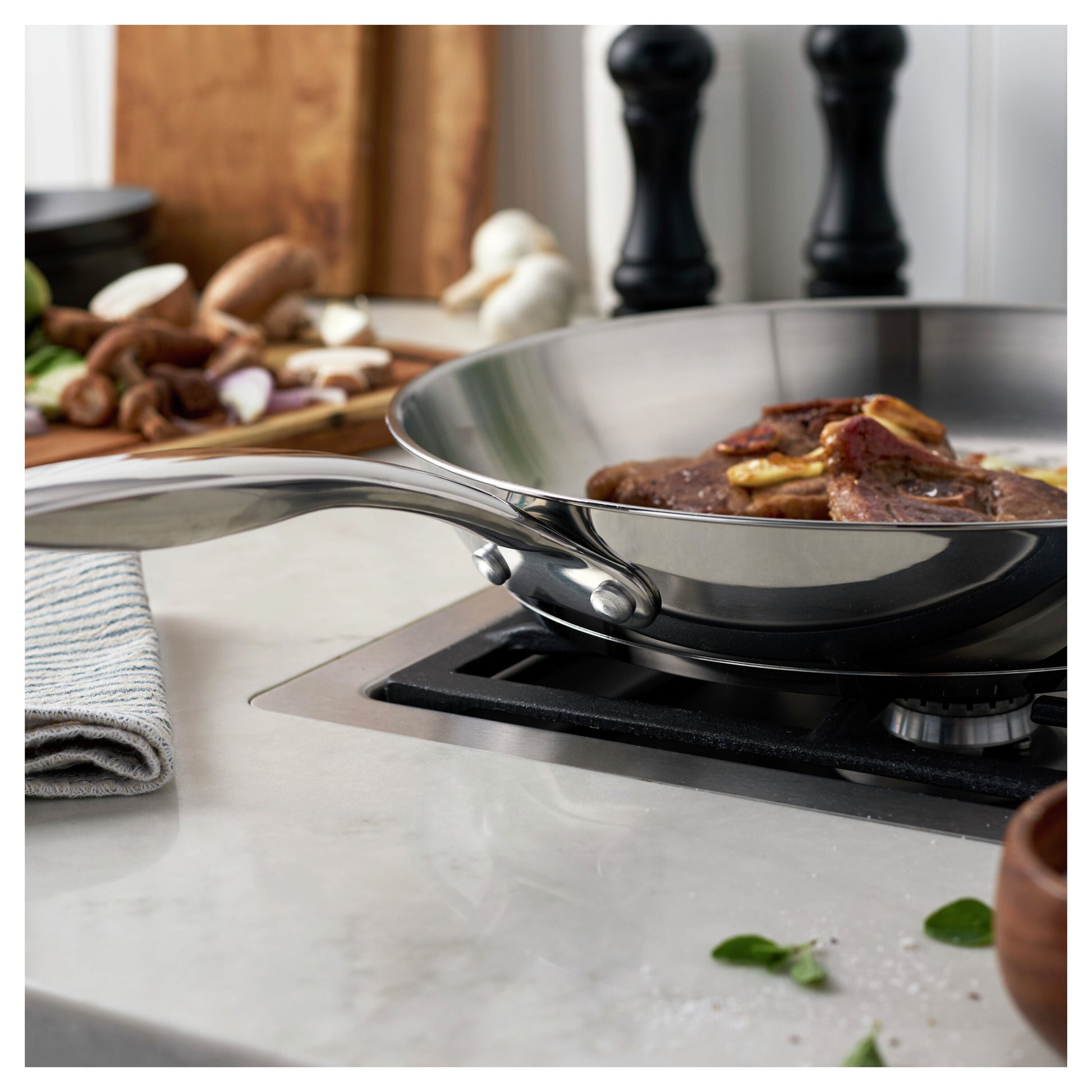 HENCKELS Aragon 30 cm / 12 inch Stainless Steel Frying Pan-Frying Pan-DECOROLALA