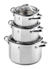 HENCKELS Aragon 6-Piece Stainless Steel Cookware Set-Cookware Set-DECOROLALA