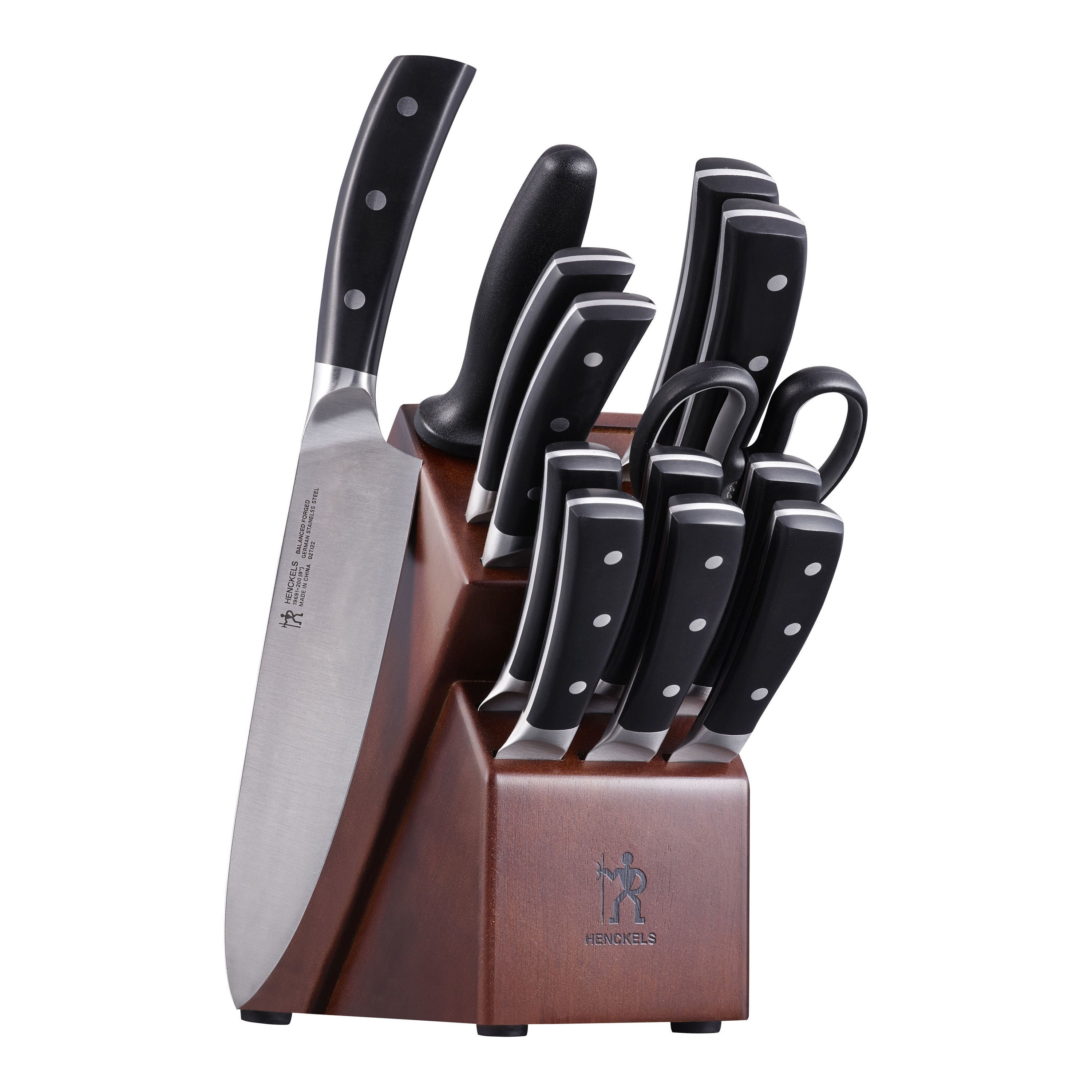 HENCKELS Balanced Forged 14 Piece Knife Block Set-Knife Block-DECOROLALA