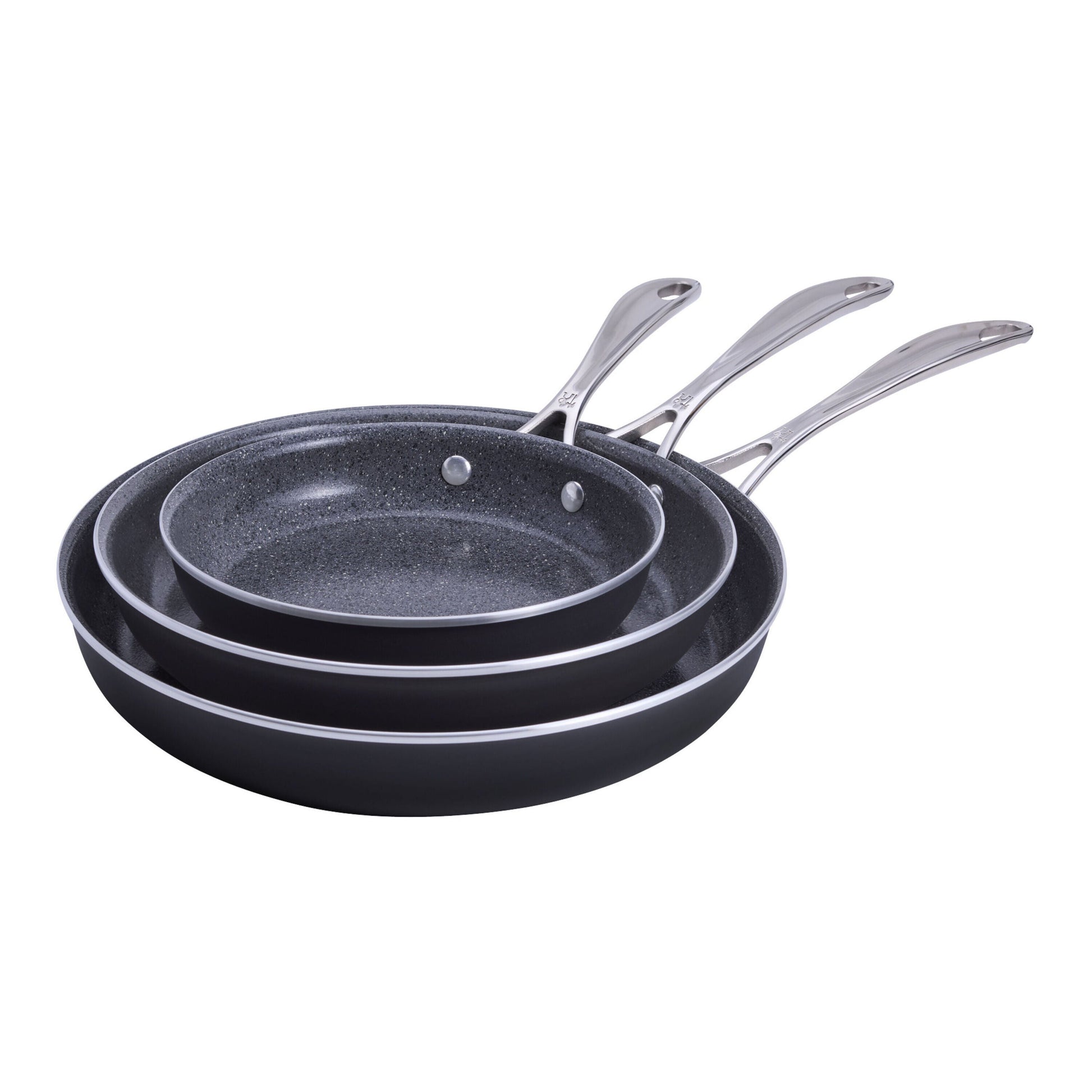 HENCKELS Capri 3 Piece Aluminum Fry Pan Set-Frying Pan-DECOROLALA