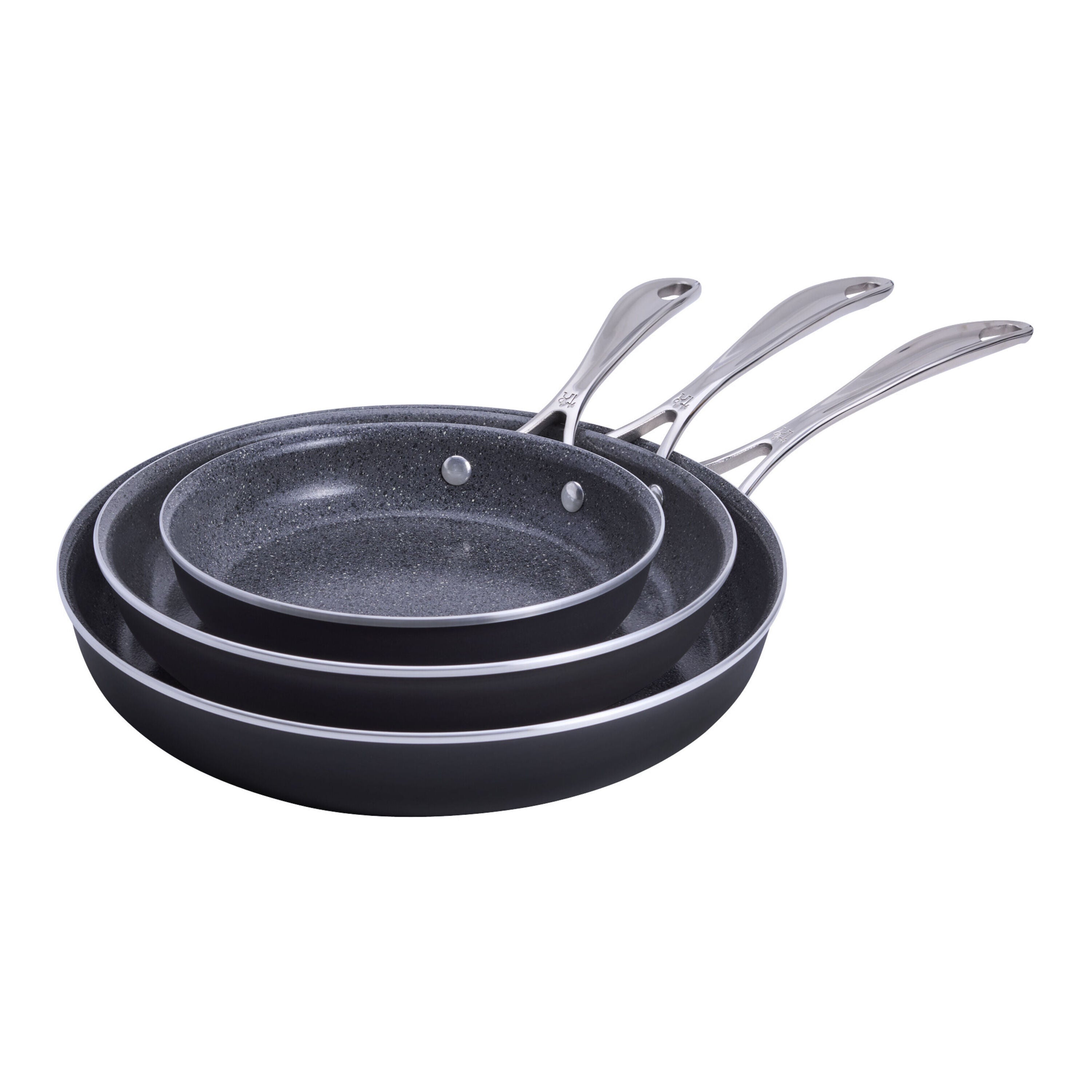 HENCKELS Capri 3 Piece Aluminum Fry Pan Set-Frying Pan-DECOROLALA