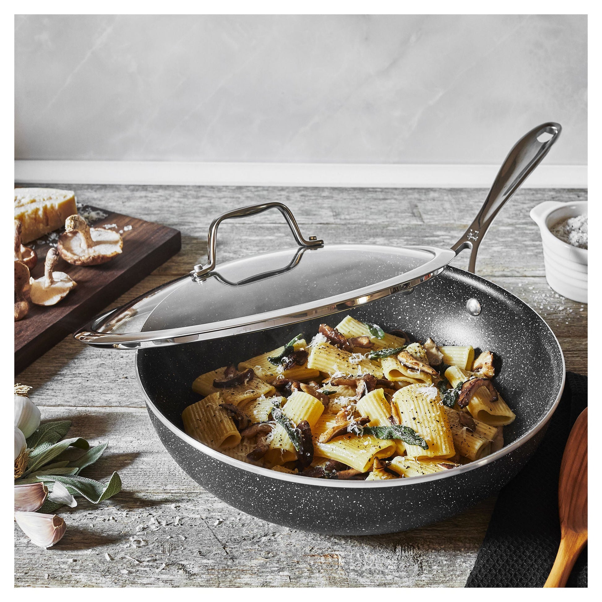 HENCKELS Capri 3 Piece Aluminum Wok And Frypan Set-Cookware-DECOROLALA
