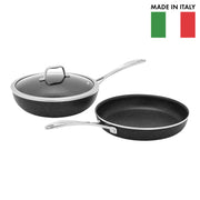 HENCKELS Capri 3 Piece Aluminum Wok And Frypan Set-Cookware-DECOROLALA
