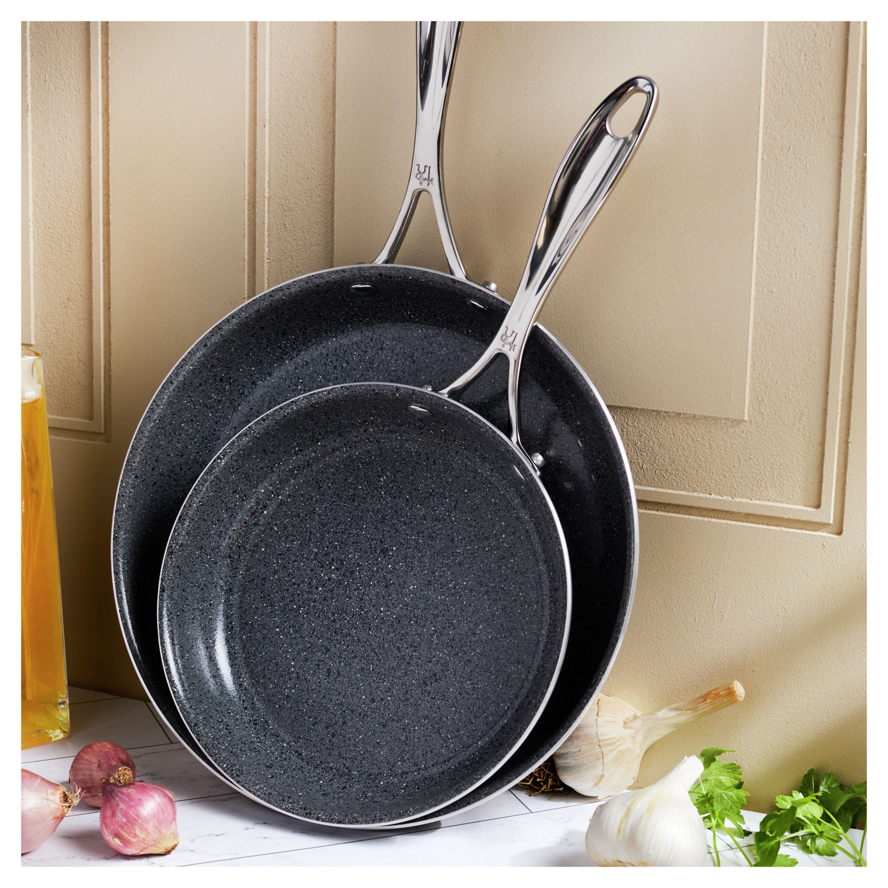 HENCKELS Capri 3-Piece Ceramic Fry Pan Set-Frying Pan-DECOROLALA