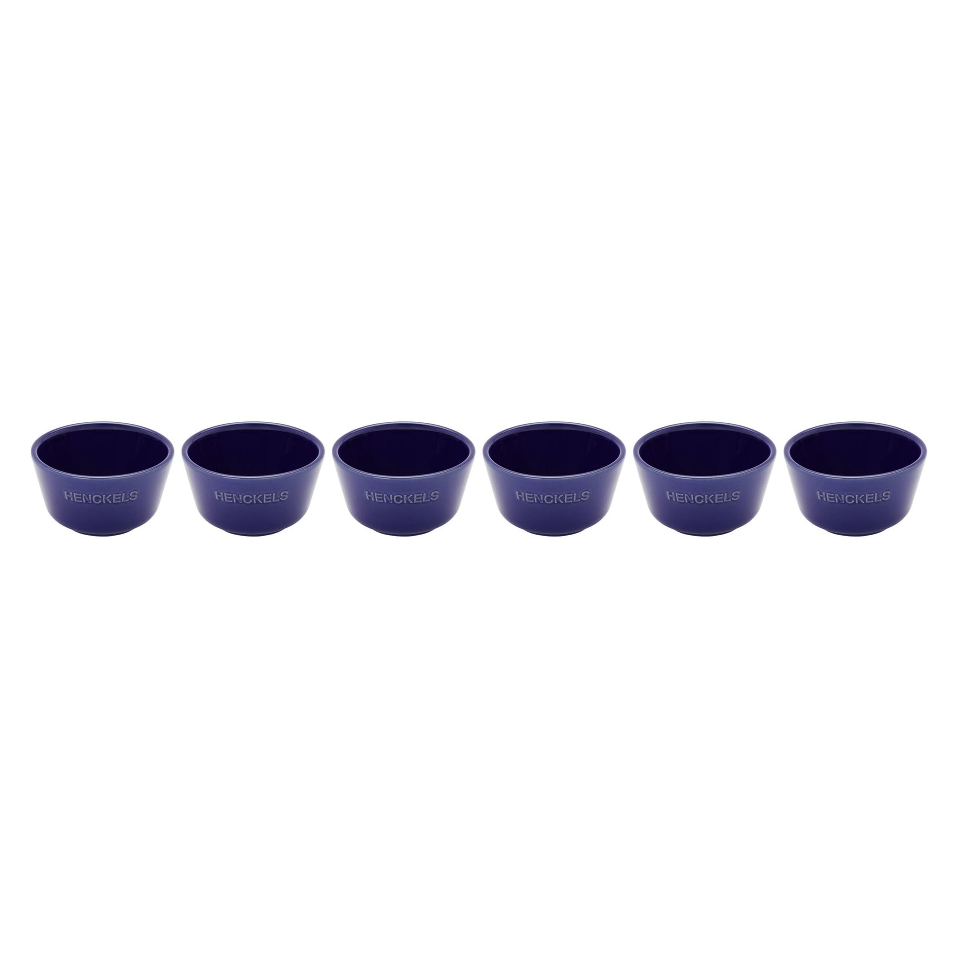 HENCKELS Ceramic 6 Piece Round Bakeware Set, Dark-Blue-Bakeware-DECOROLALA