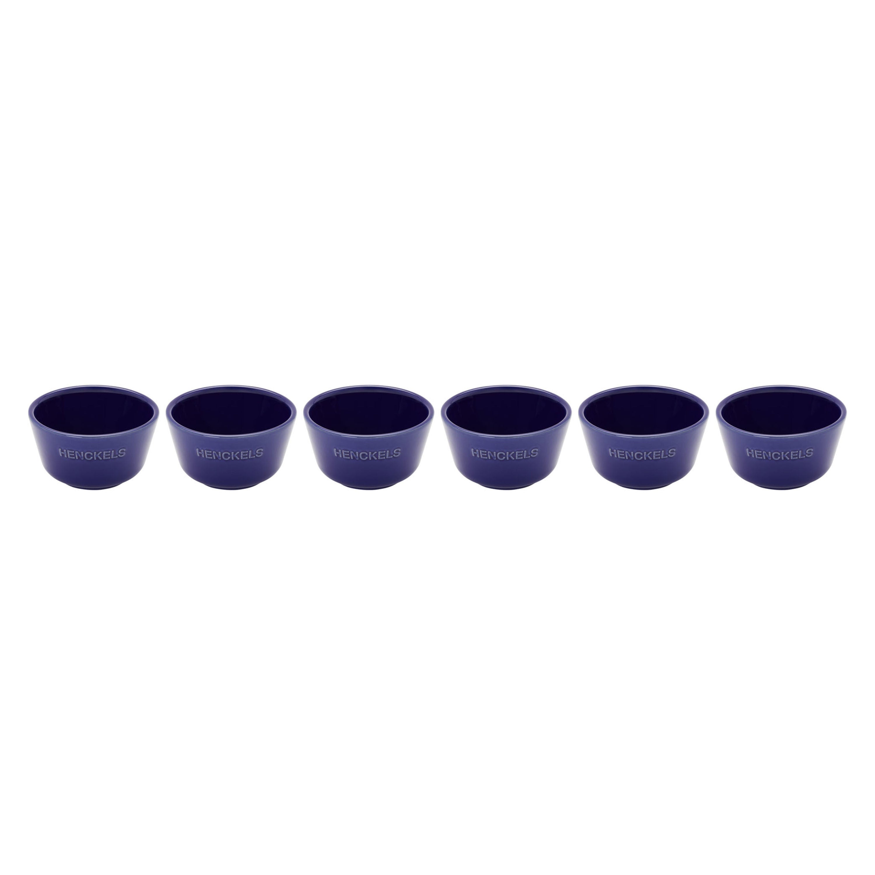 HENCKELS Ceramic 6 Piece Round Bakeware Set, Dark-Blue-Bakeware-DECOROLALA