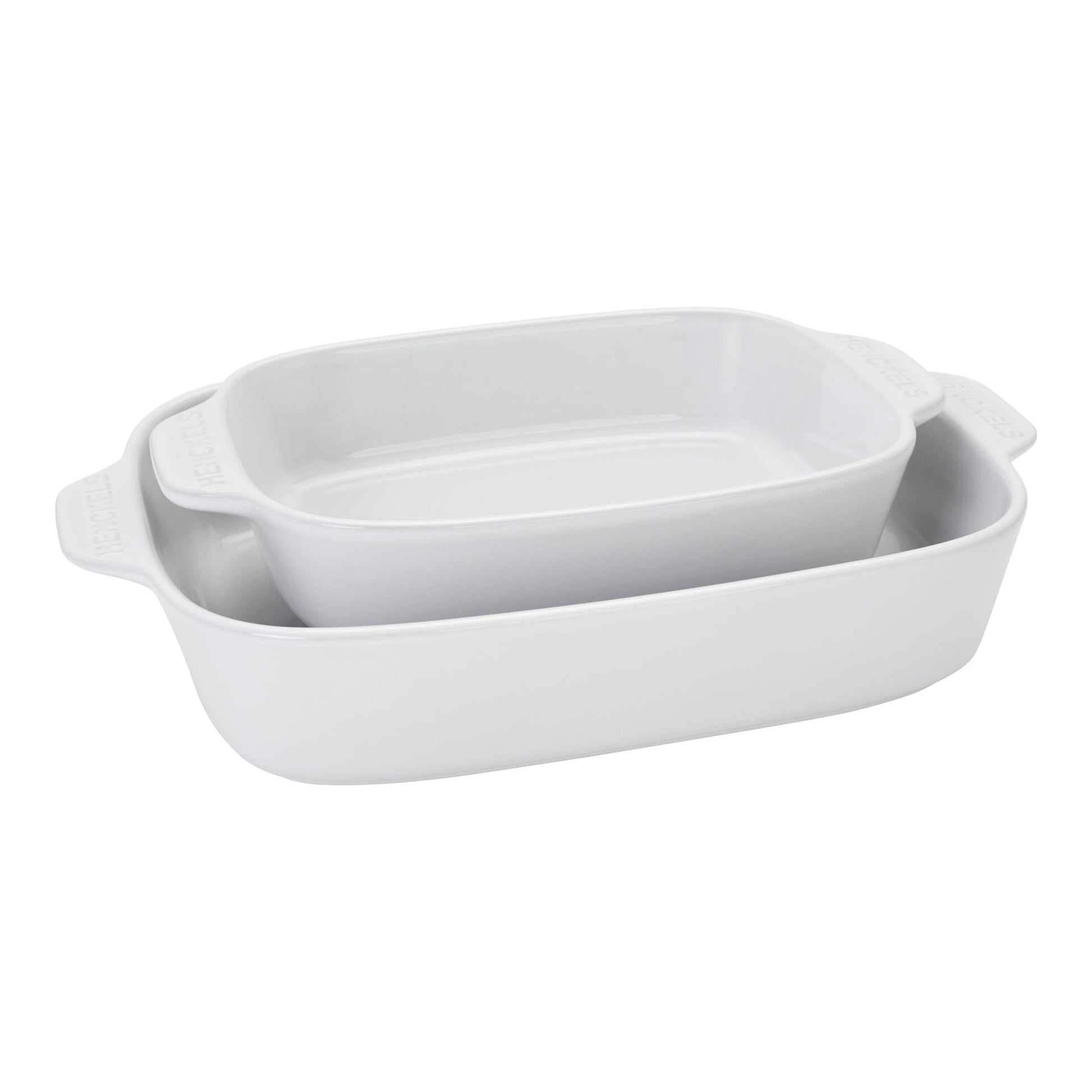 HENCKELS Ceramic 8 Piece Bakeware Set, White-Bakeware Set-DECOROLALA