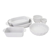 HENCKELS Ceramic 8 Piece Bakeware Set, White-Bakeware Set-DECOROLALA