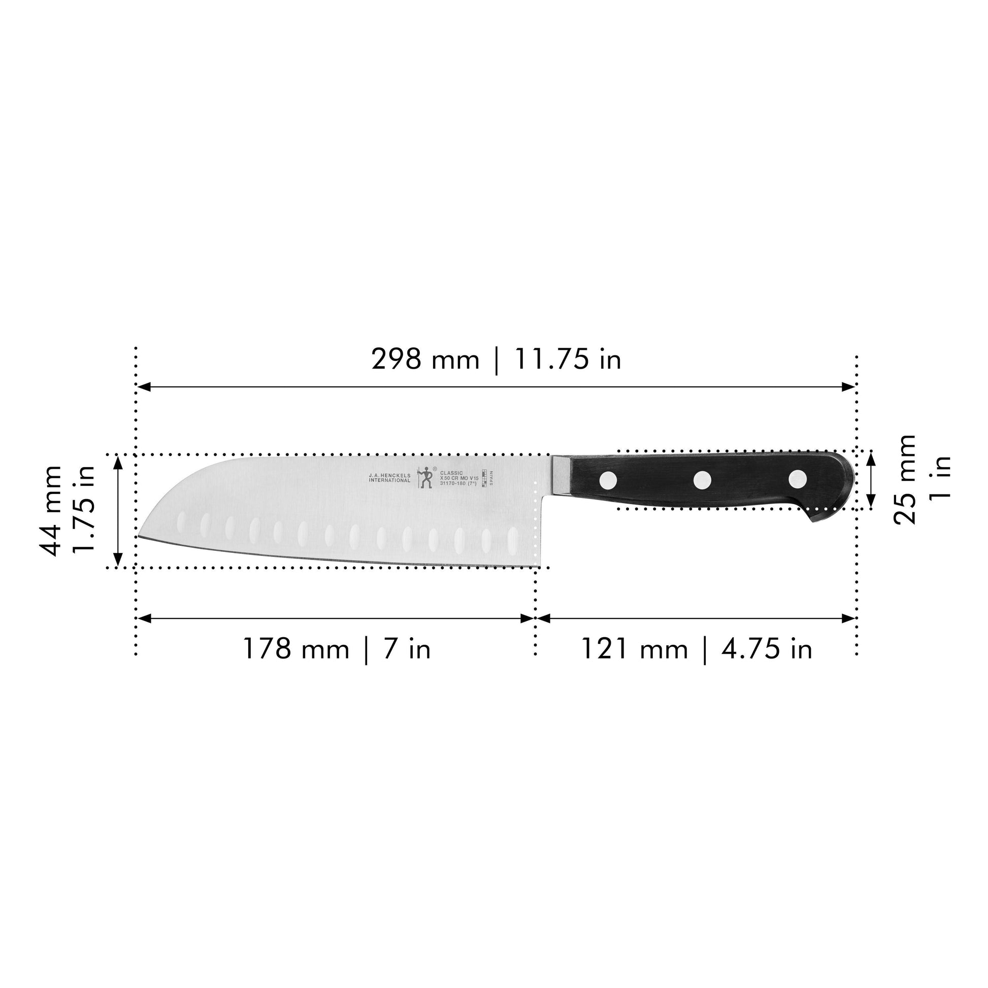 HENCKELS Classic 7 inch Santoku-Santoku Knife-DECOROLALA