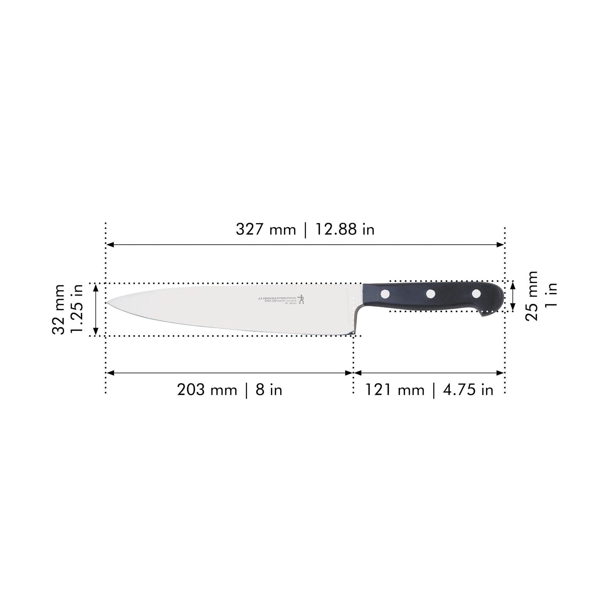 HENCKELS Classic 8" Chef's Knife Stainless Steel-Chef Knife-DECOROLALA