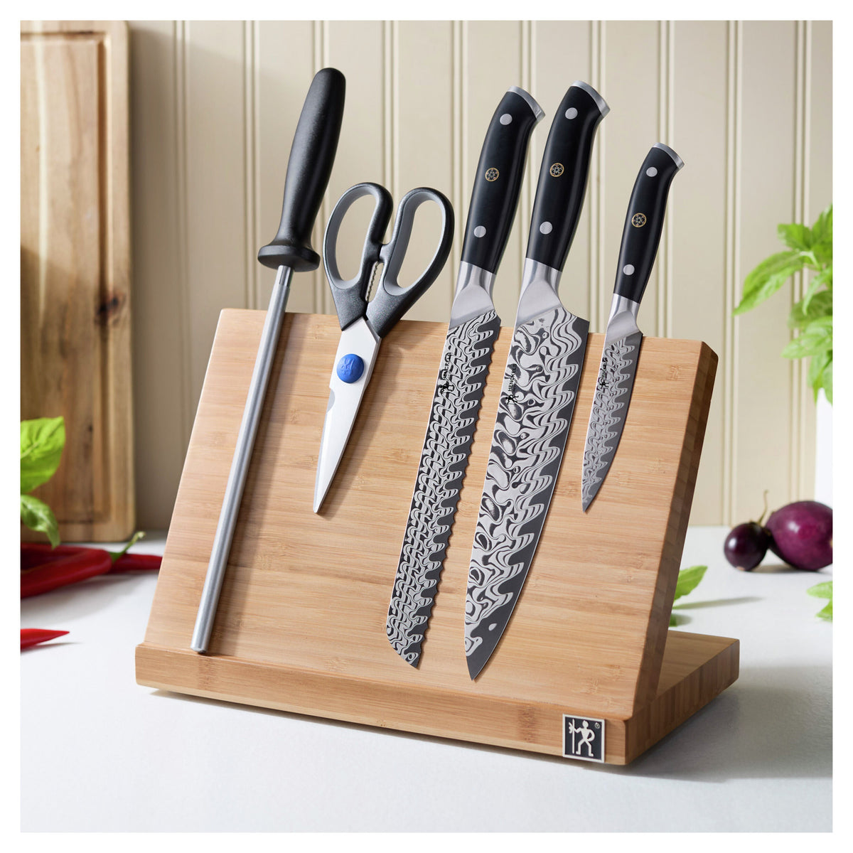 HENCKELS Compass Damascus 6 Piece Knife Set-Knife Sets-DECOROLALA