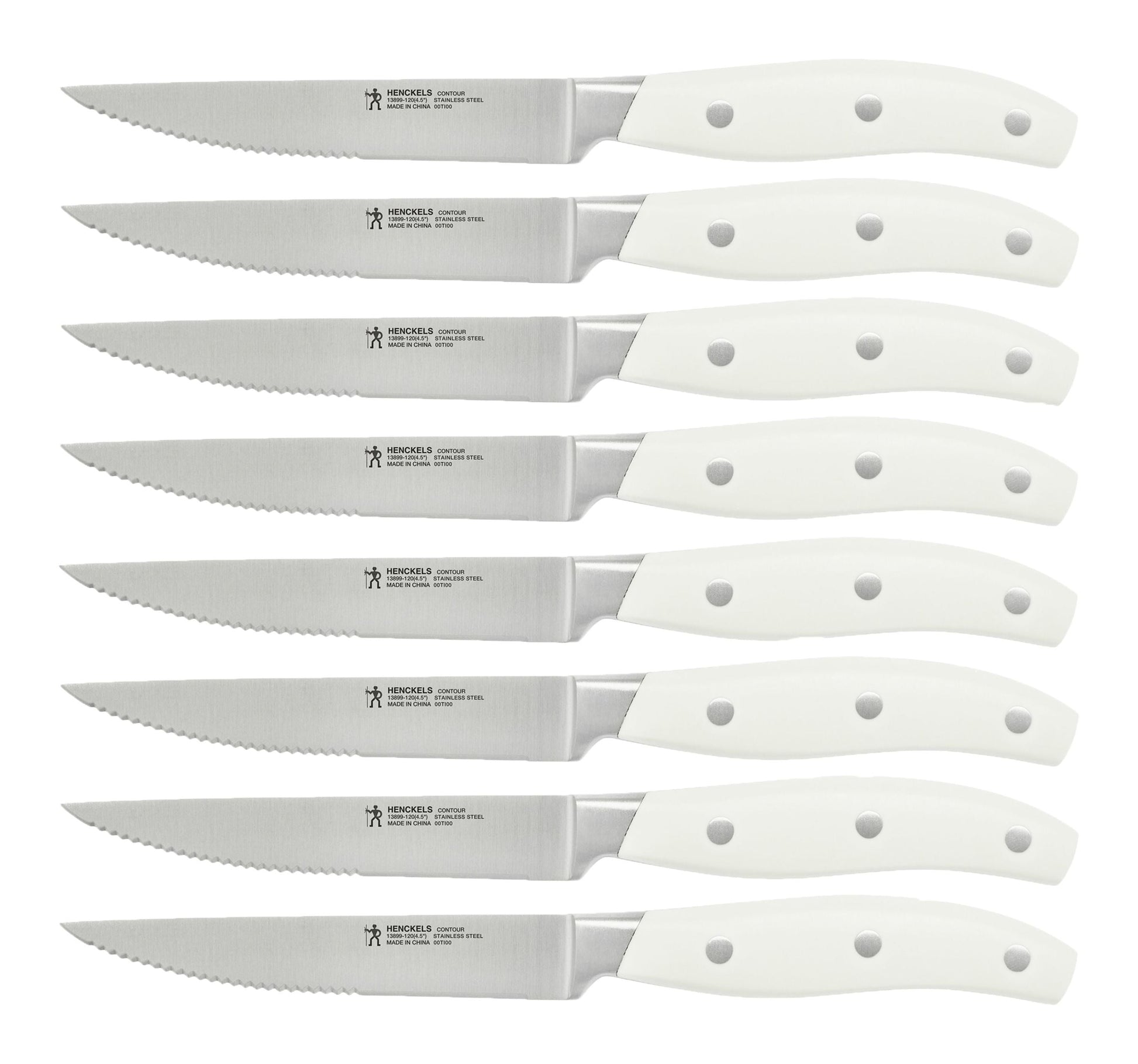 HENCKELS Contour 8 Piece Steak Set, White-Kitchen Tool-DECOROLALA