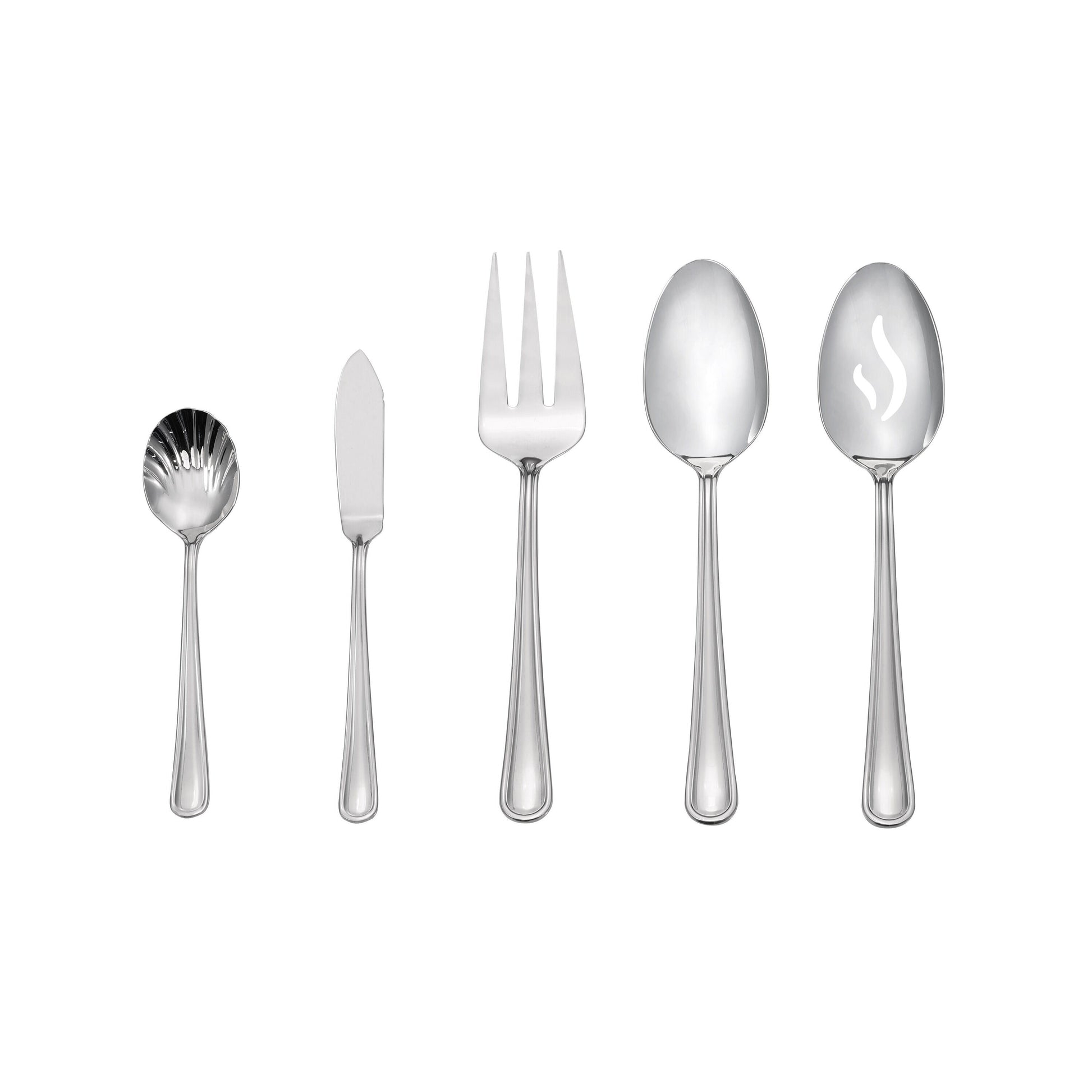 HENCKELS Cottage 45pc Flatware Set - Polished Stainless-Flatware Set-DECOROLALA