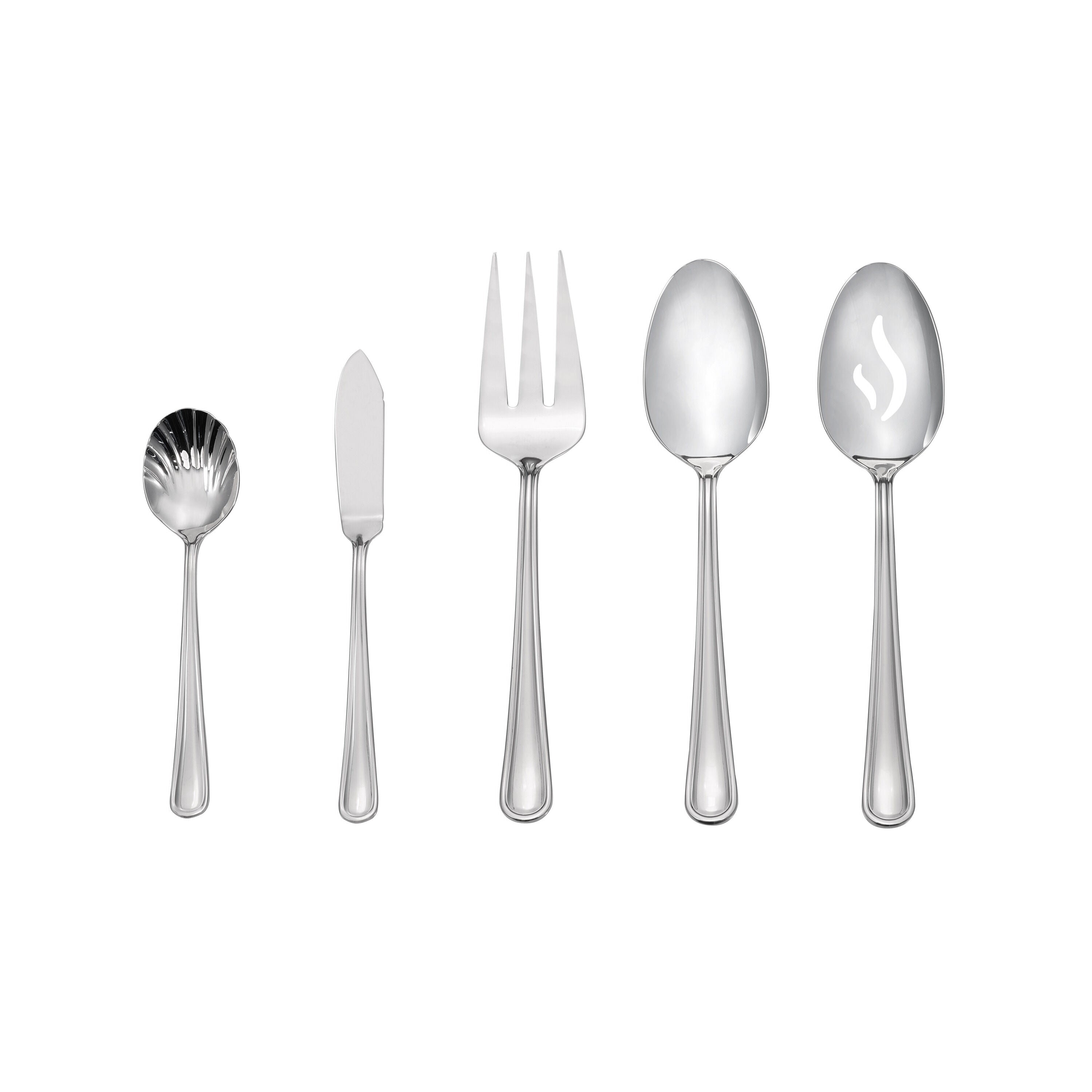 HENCKELS Cottage 45pc Flatware Set - Polished Stainless-Flatware Set-DECOROLALA