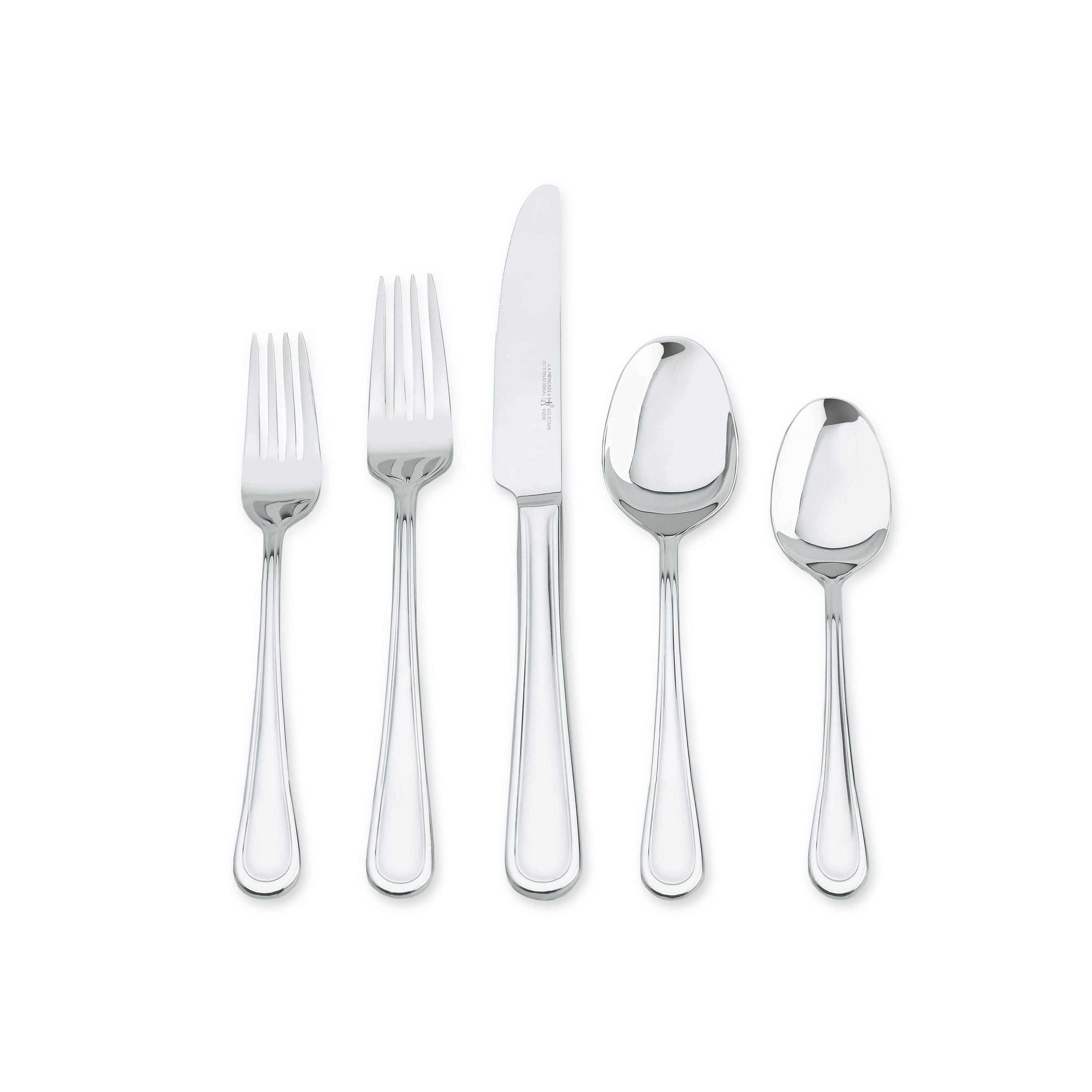 HENCKELS Cottage 45pc Flatware Set - Polished Stainless-Flatware Set-DECOROLALA
