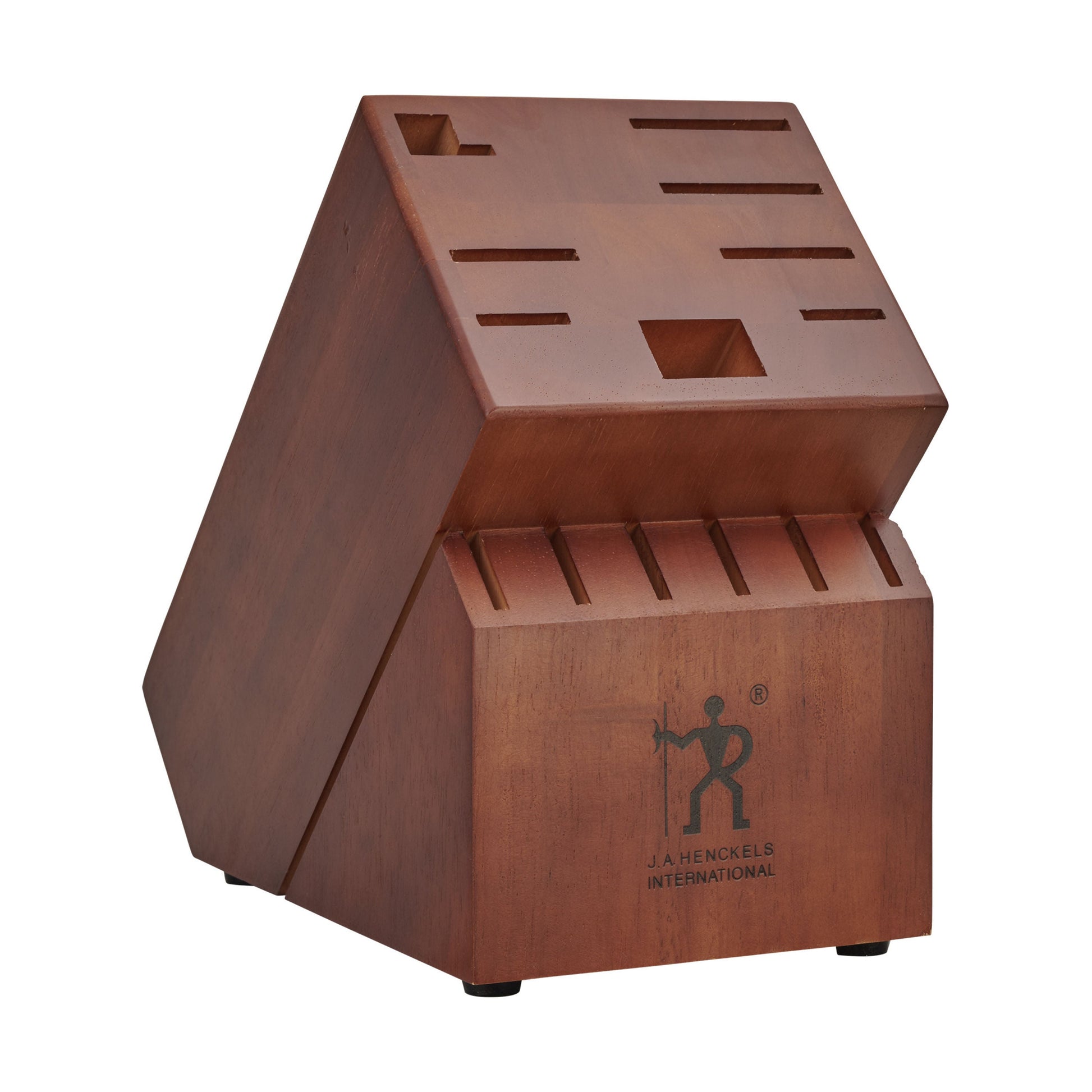 HENCKELS Dynamic 15 Piece Knife Block Set, Brown-Knife Block-DECOROLALA