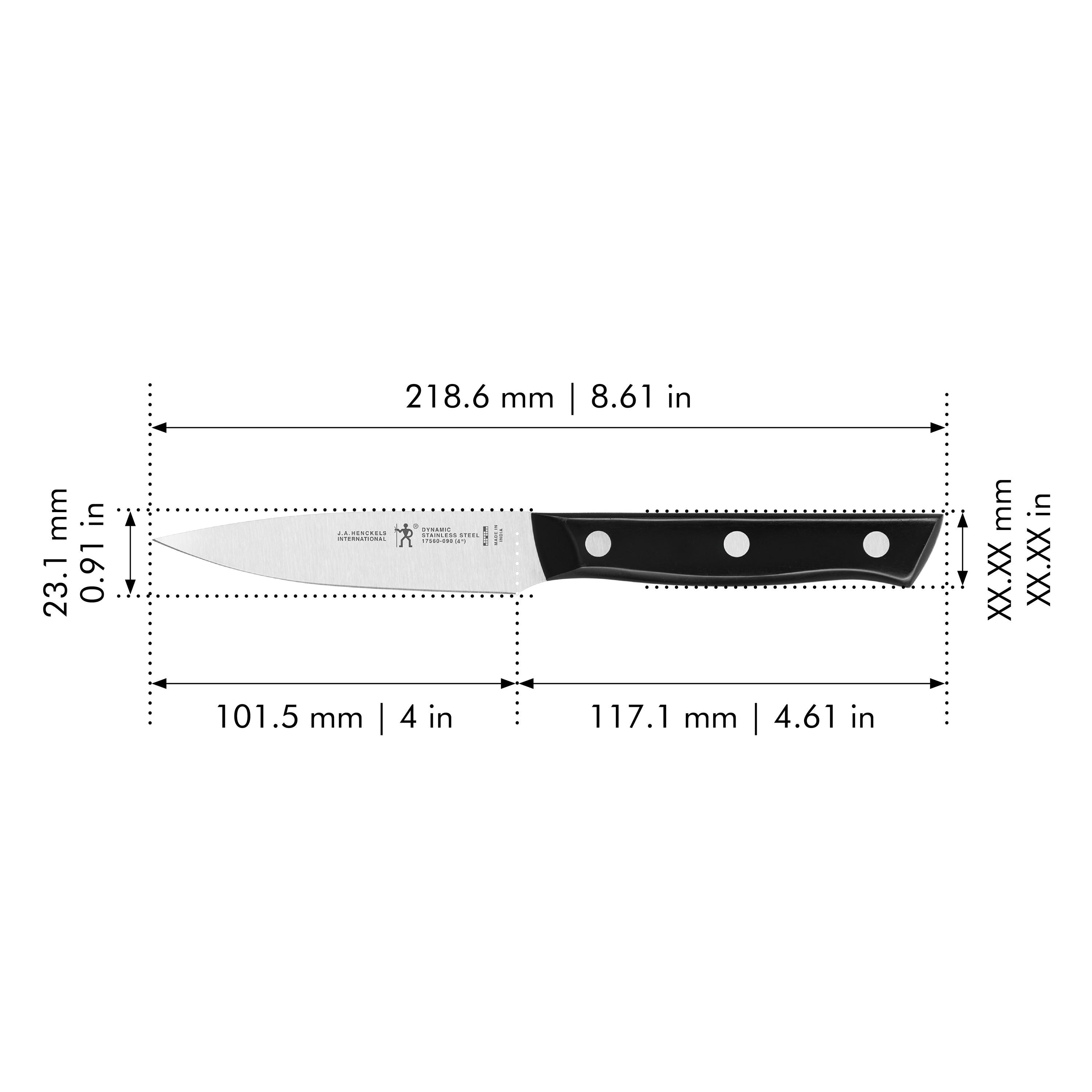 HENCKELS Dynamic 3.5" Paring Knife - Black Stainless-Paring Knife-DECOROLALA