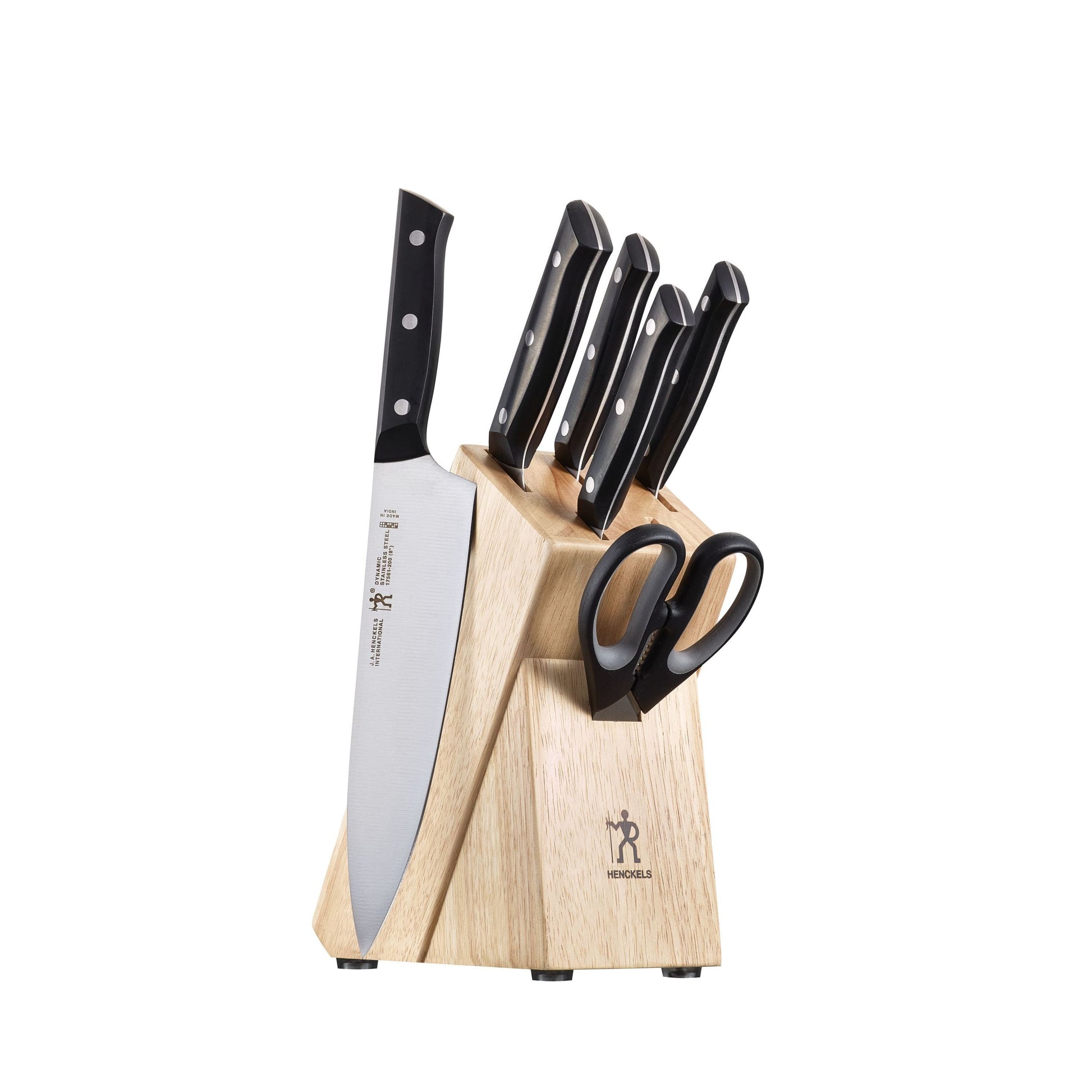 HENCKELS Dynamic 7 Piece Knife Block Set, Nature-Knife Block-DECOROLALA