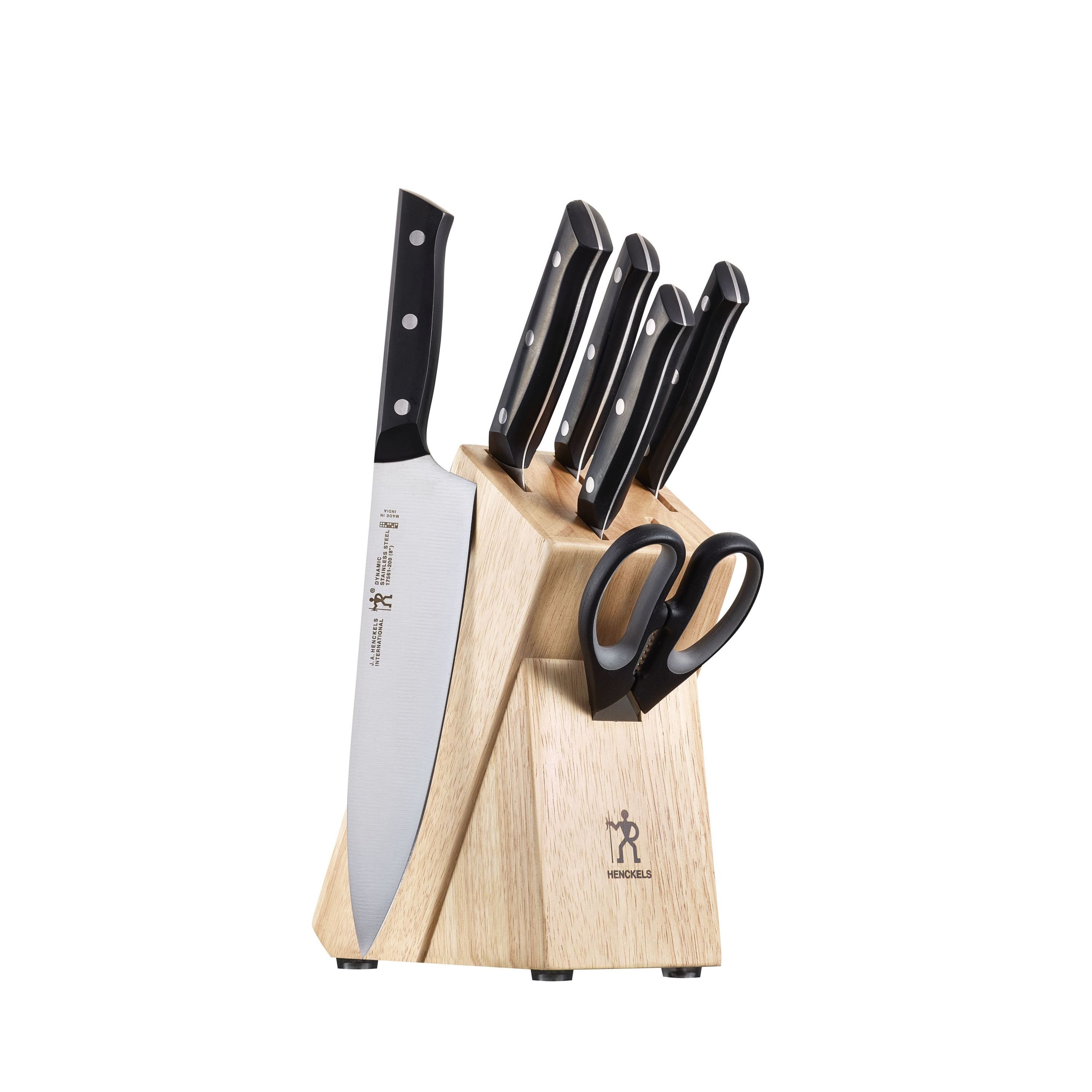 HENCKELS Dynamic 7 Piece Knife Block Set, Nature-Knife Block-DECOROLALA