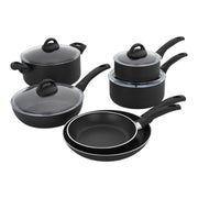 HENCKELS EverLift 10 Piece Aluminum Cookware Set - Black-n/a-DECOROLALA