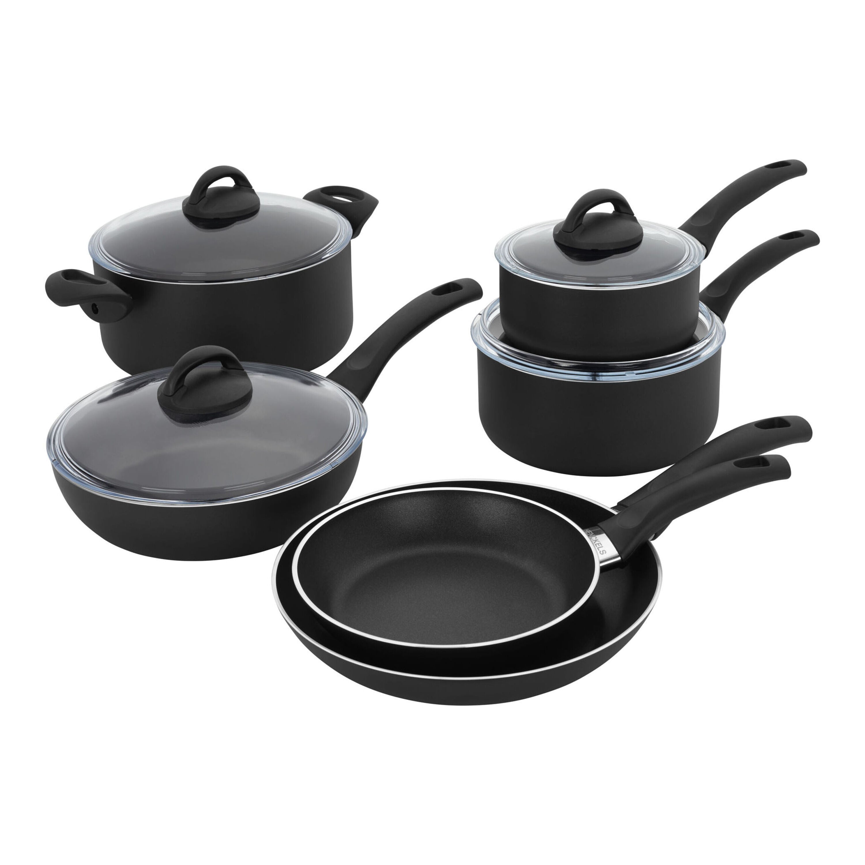 HENCKELS EverLift 10 Piece Aluminum Cookware Set - Black-n/a-DECOROLALA