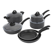 HENCKELS EverLift 10 Piece Aluminum Cookware Set - Granite-DECOROLALA