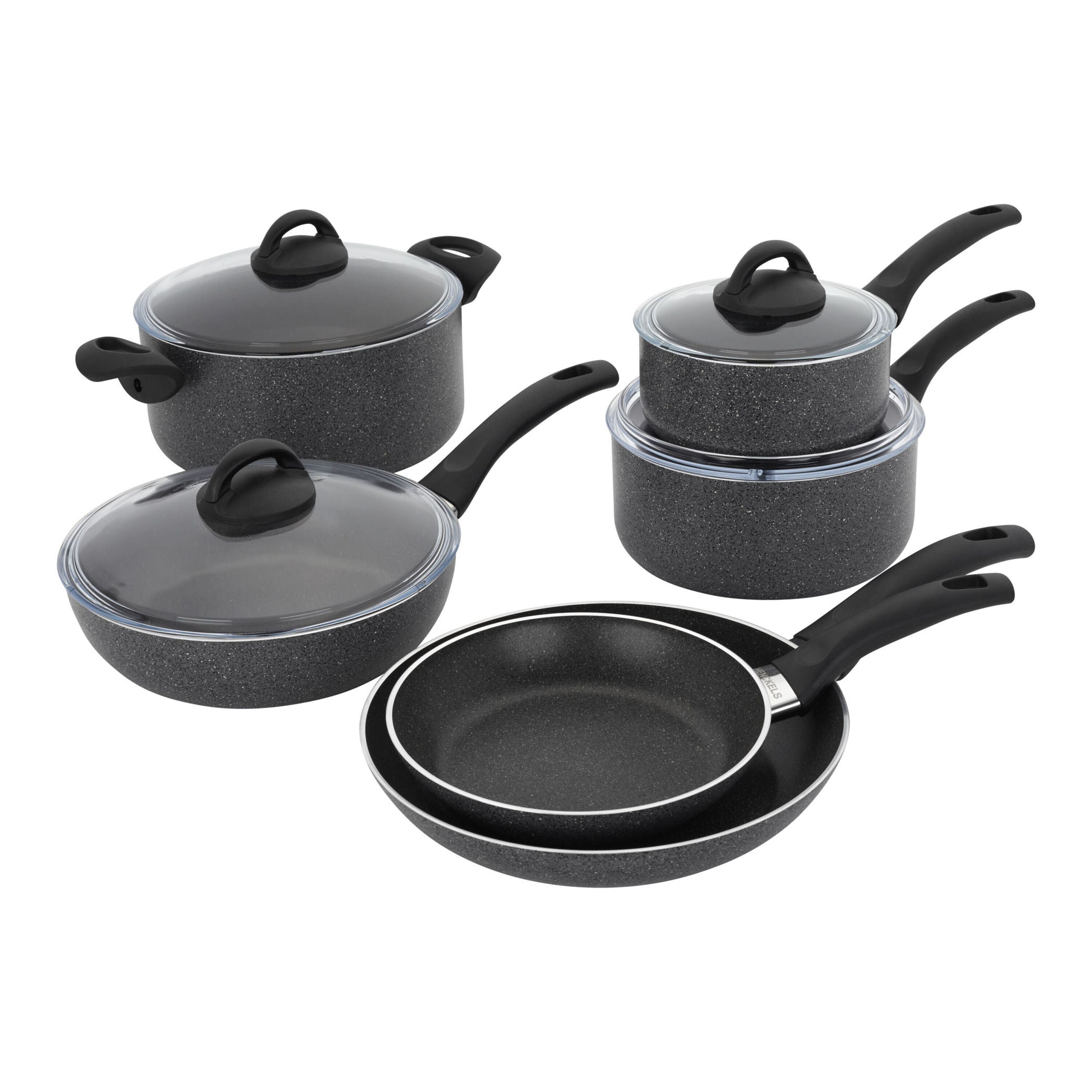 HENCKELS EverLift 10 Piece Aluminum Cookware Set - Granite-DECOROLALA