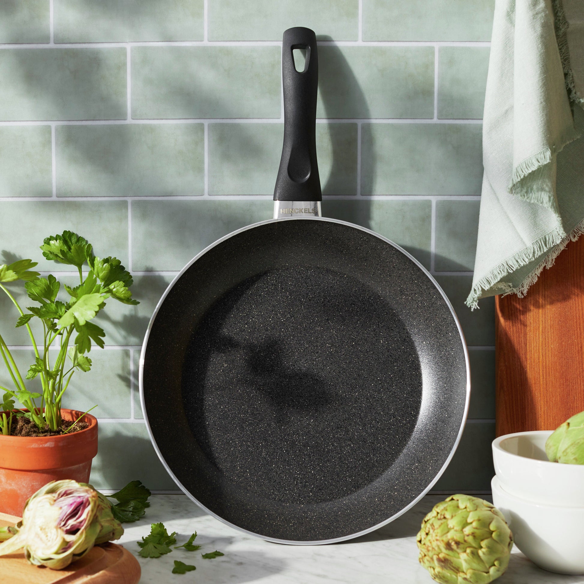 HENCKELS EverLift 30 cm / 12 inch Aluminum Fry Pan - Granite-Frying Pan-DECOROLALA