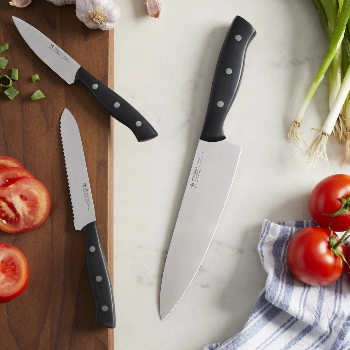 HENCKELS EverPoint 3-Piece Knife Set - Black-Knife Sets-DECOROLALA