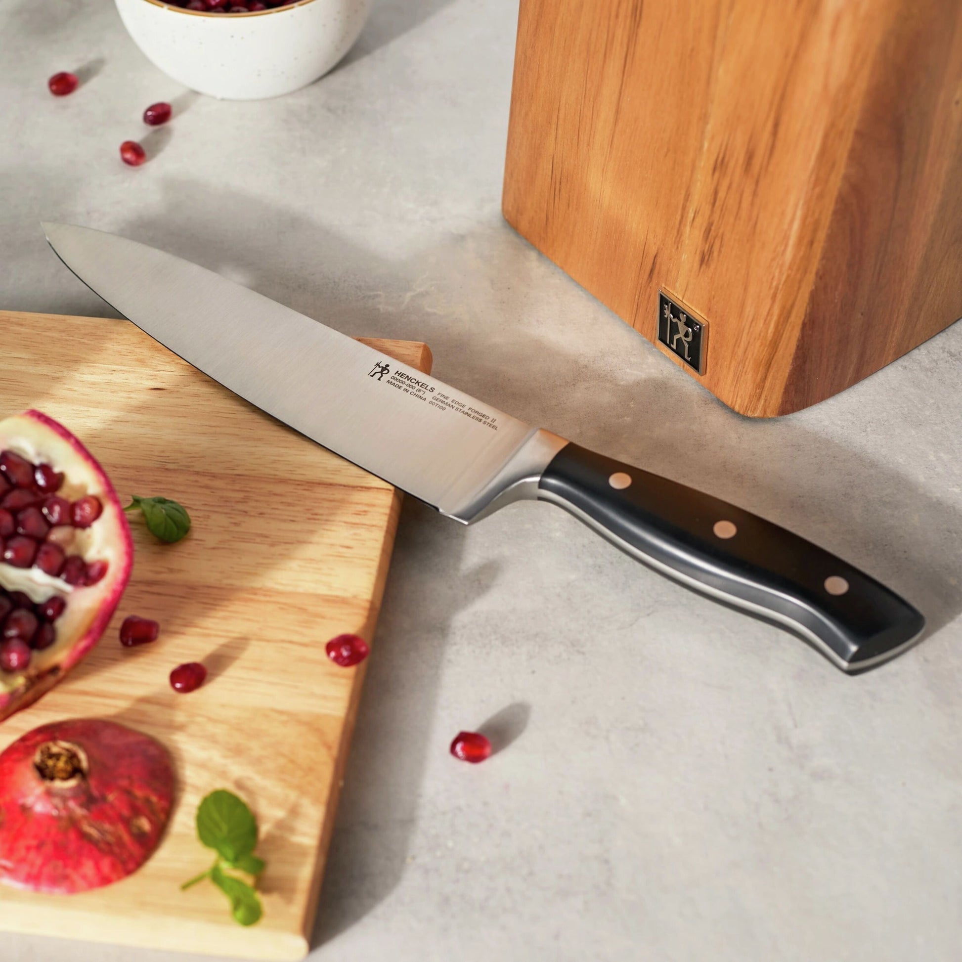 HENCKELS Fine Edge Forged II 10 Piece, Knife Block Set, Black-Knife Block-DECOROLALA