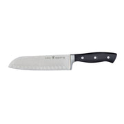 HENCKELS Fine Edge Forged II 7 inch Santoku, Black-Santoku Knife-DECOROLALA