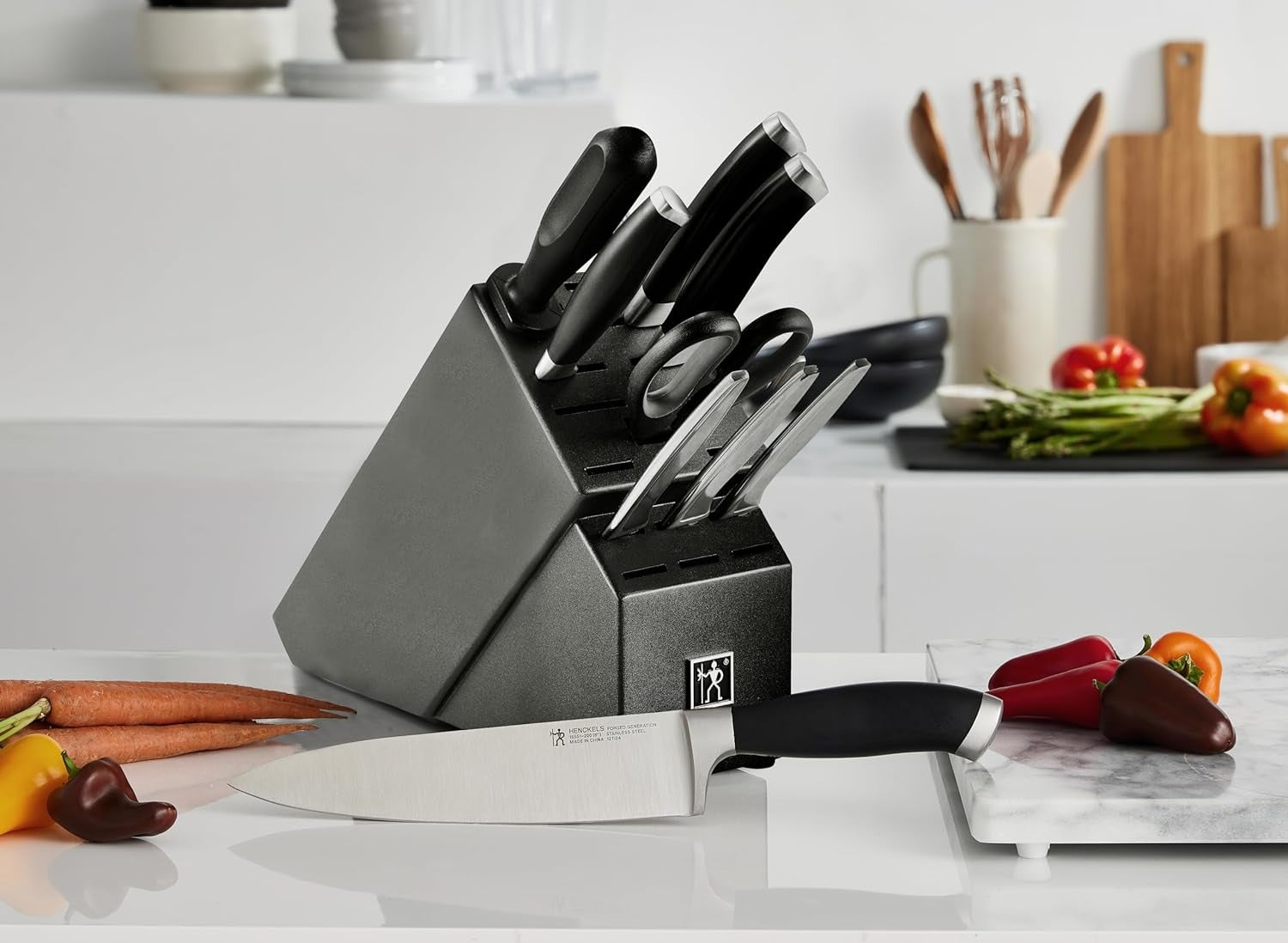 HENCKELS Forged 10-Piece Knife Block Set Stainless Steel-DECOROLALA