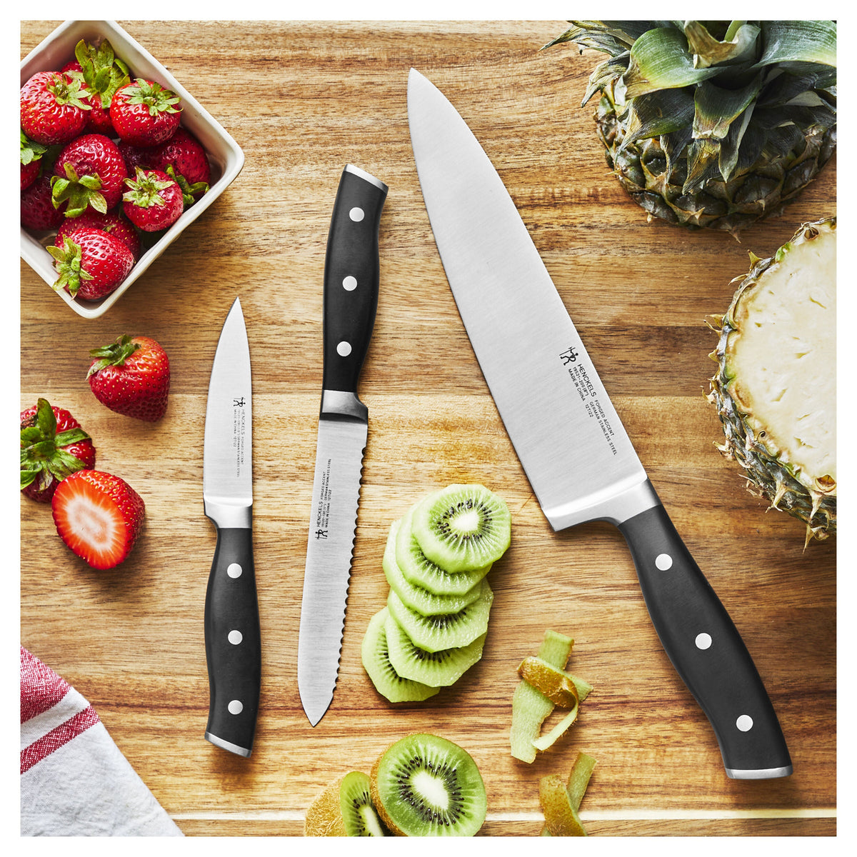 HENCKELS Forged Accent 3-Piece Knife Set Black-Knife Sets-DECOROLALA
