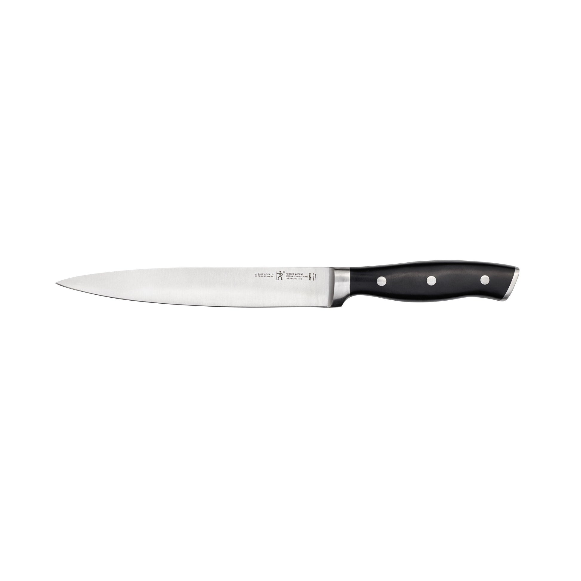 HENCKELS Forged Accent 8 inch Carving Knife, Black-Carving Knife-DECOROLALA