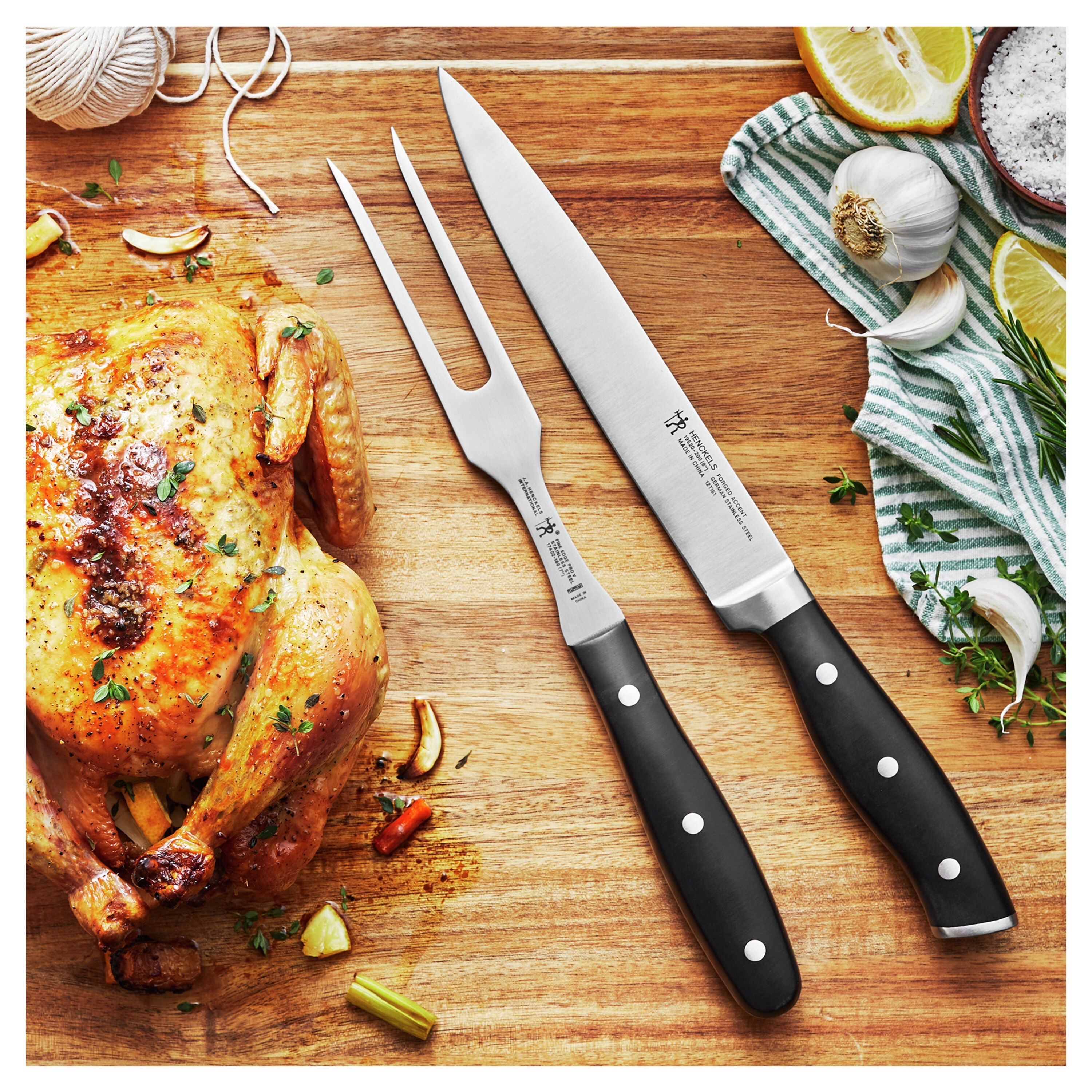 HENCKELS Forged Carving Set 2-Piece Black-Knife Set-DECOROLALA