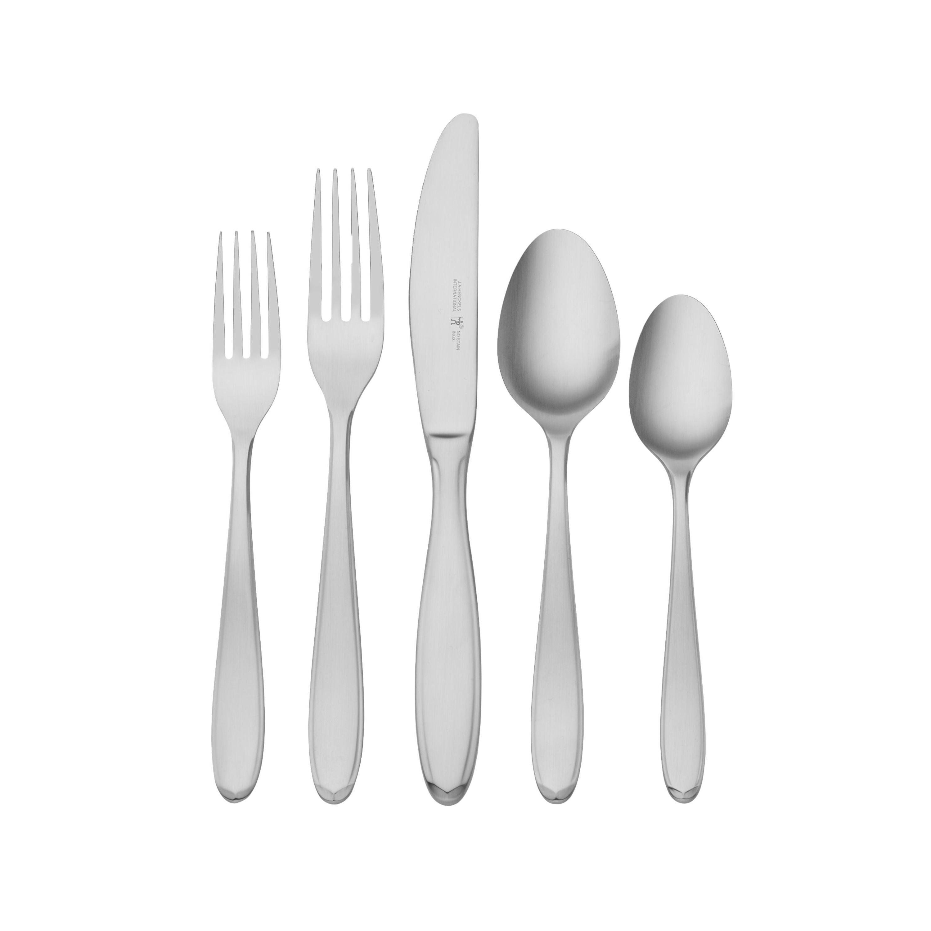 HENCKELS Gem 20 Piece Flatware Set Matted/Polished-Flatware Set-DECOROLALA