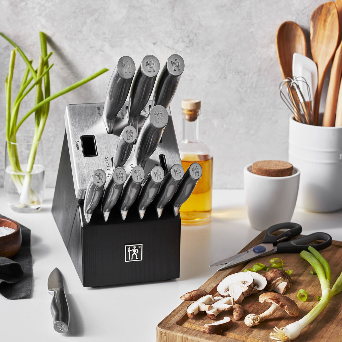HENCKELS Graphite 14-Piece Knife Block Set-Knife Blocks-DECOROLALA