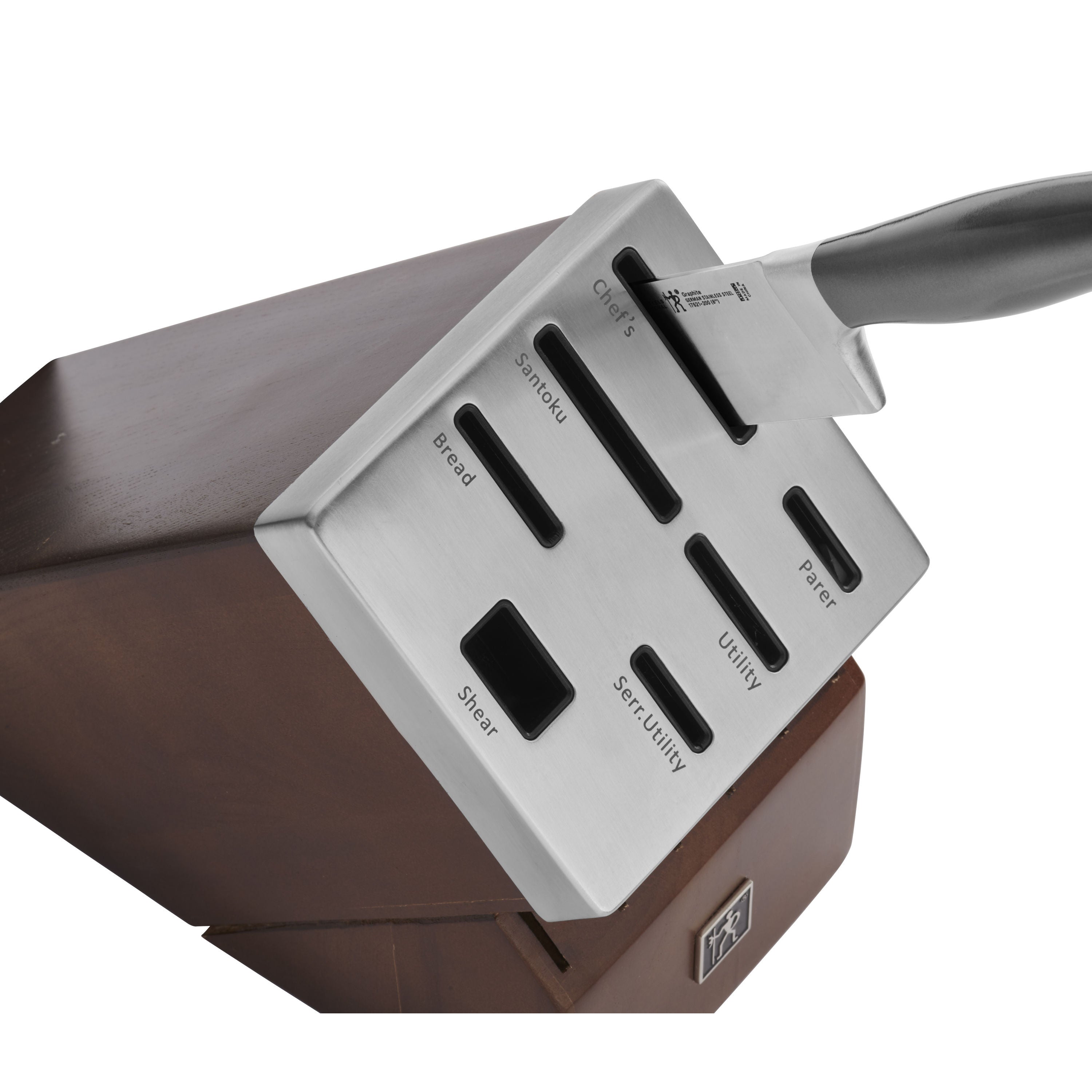 HENCKELS Graphite 7 Piece Knife Block Set, Brown-Knife Set-DECOROLALA