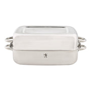 HENCKELS Kitchen Elements 18/10 Stainless Steel Rectangular Roaster, Silver-Bakeware-DECOROLALA