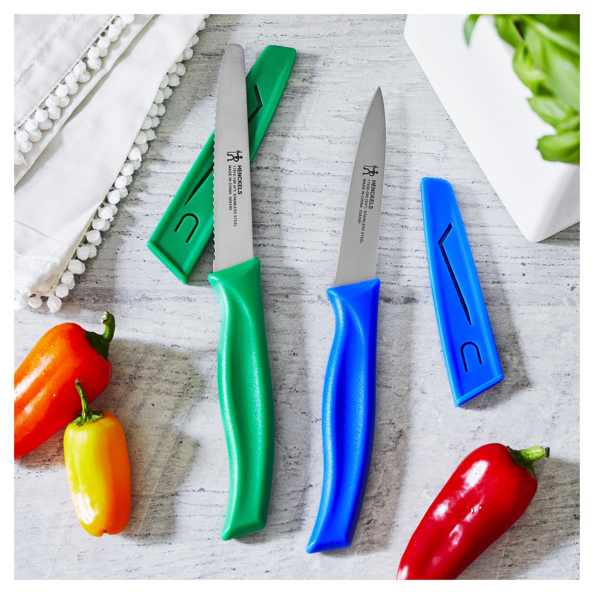 HENCKELS Kitchen Elements 2 Piece, Knife Set, Mixed Colours-Knife Set-DECOROLALA