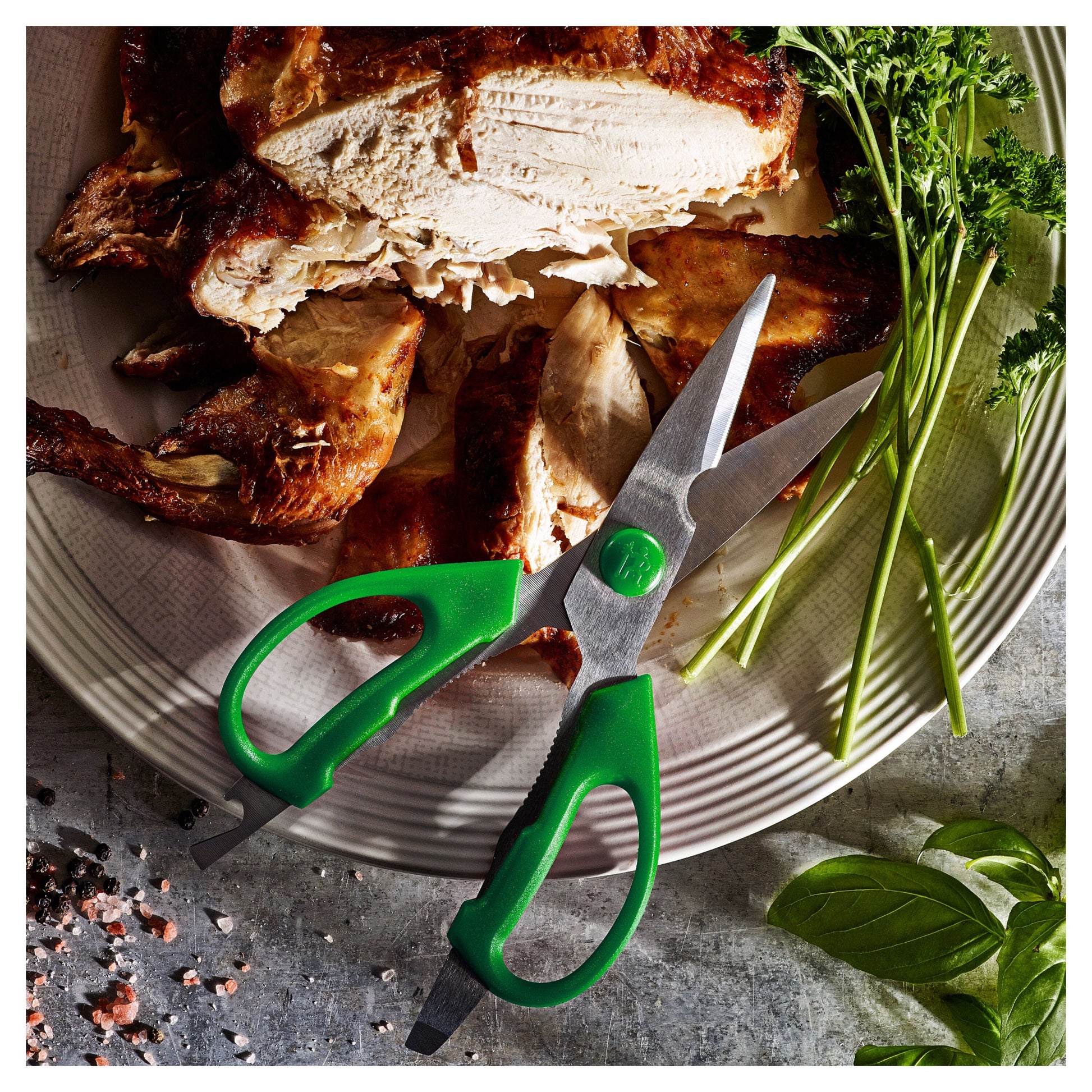 HENCKELS Kitchen Elements Multi-Purpose Shears, Green-Kitchen Shear-DECOROLALA