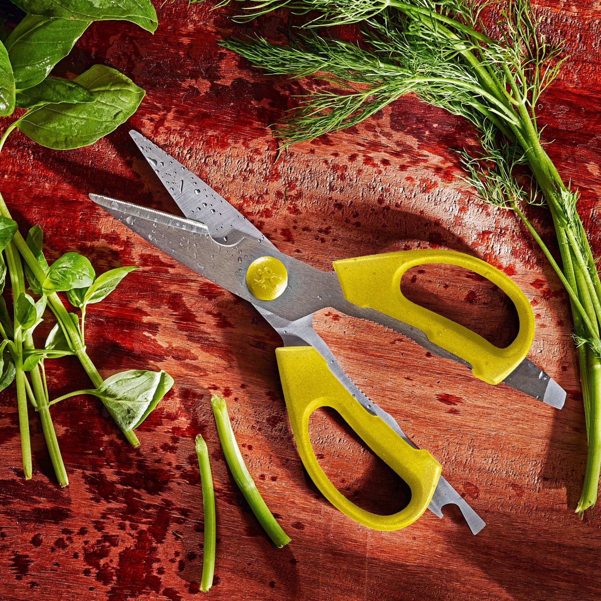 HENCKELS Kitchen Elements Multi-Purpose Shears, Yellow-Kitchen Shear-DECOROLALA