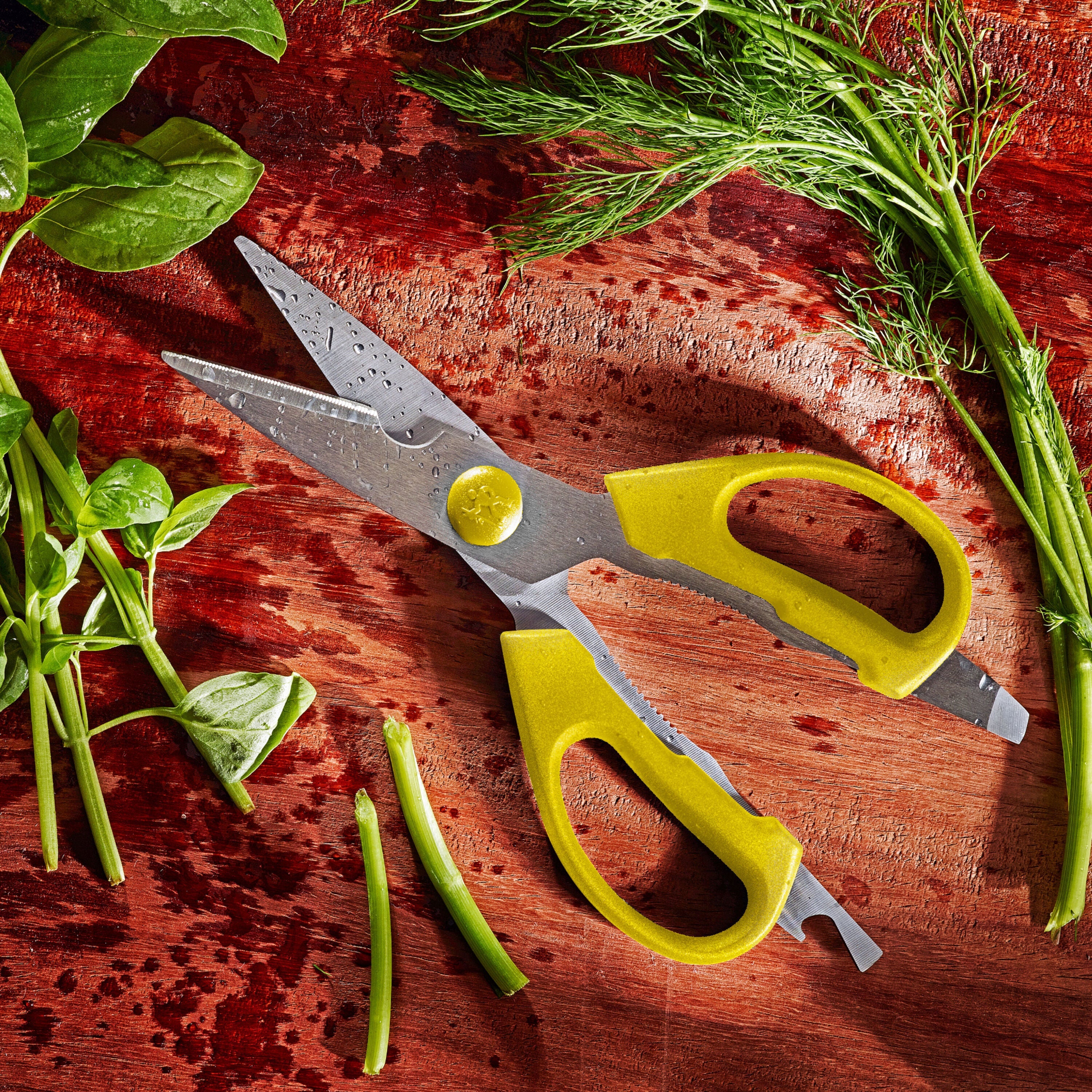 HENCKELS Kitchen Elements Multi-Purpose Shears, Yellow-Kitchen Shear-DECOROLALA