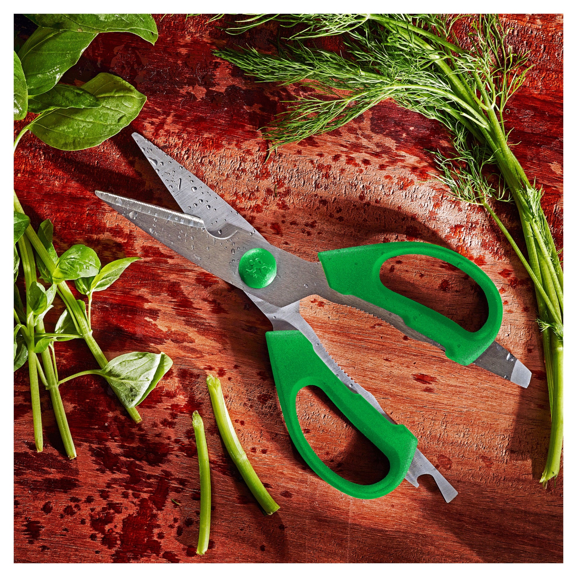 HENCKELS Kitchen Shears Stainless Steel Green-Kitchen Shear-DECOROLALA
