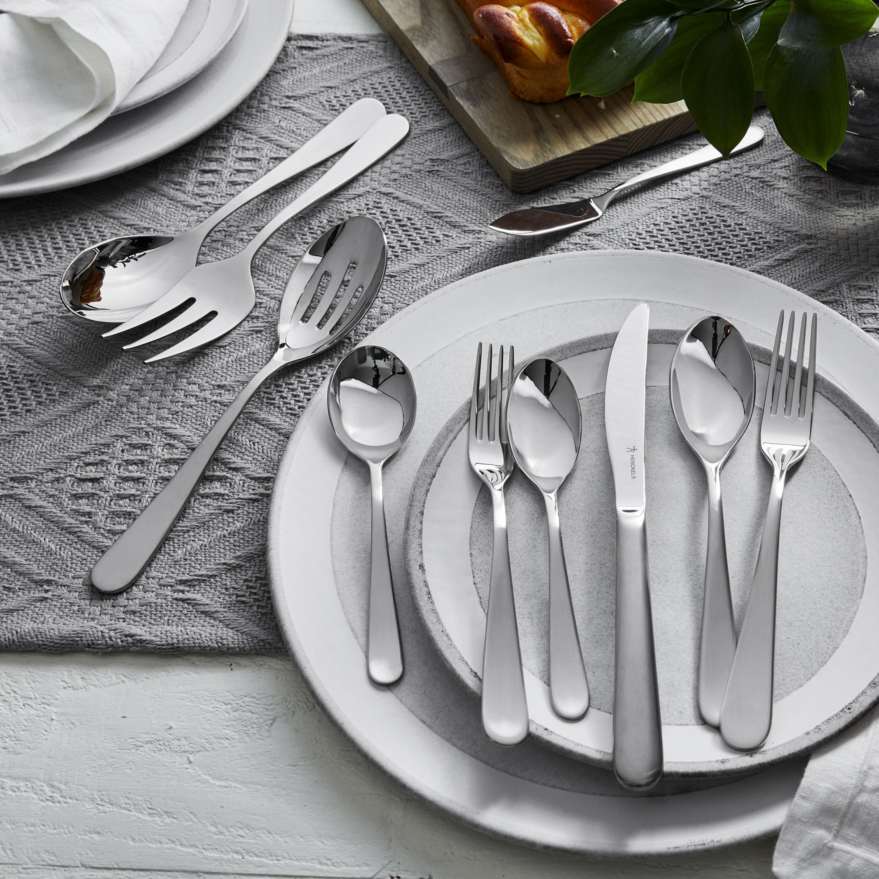 HENCKELS Lucena 65 Piece Flatware Set Stainless-Flatware Set-DECOROLALA